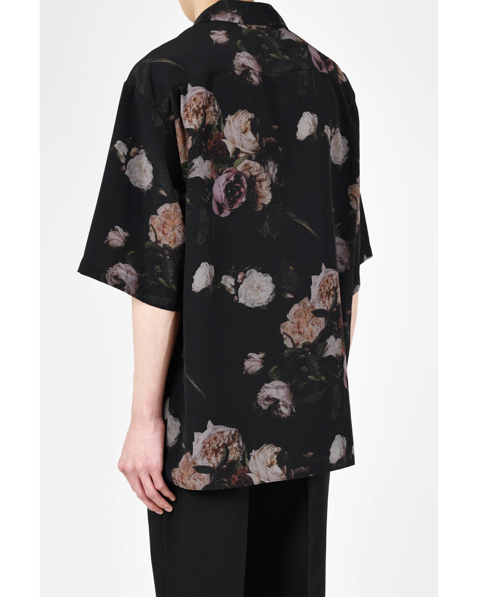 Paint Flower Short Sleeve Open Collar Shirt / 半袖シャツ / 総柄 / ボックスシルエット / メンズ
