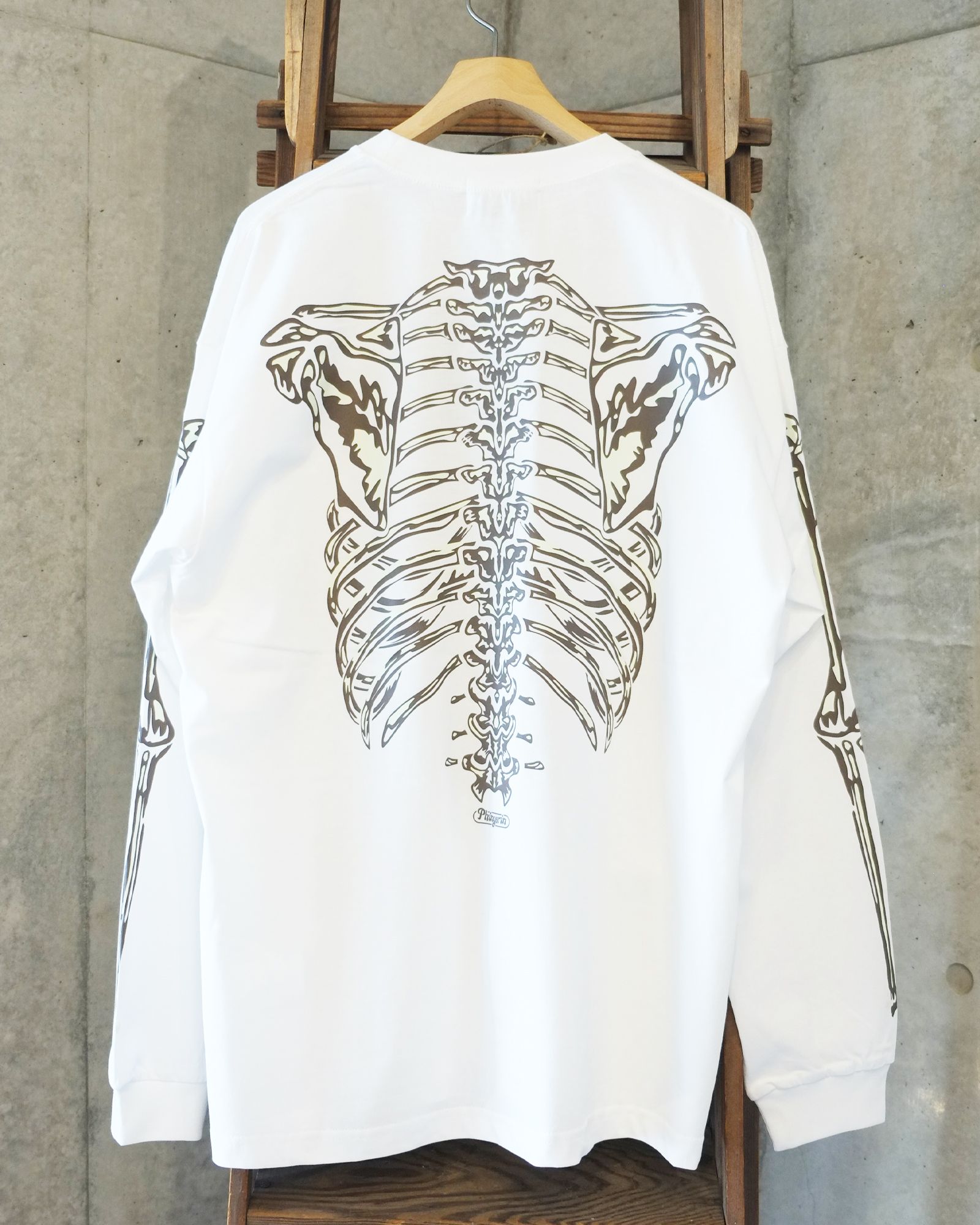 Bone L/S Tee / ボーン ロングスリーブTシャツ / ホワイト / PD-262-LCS-051