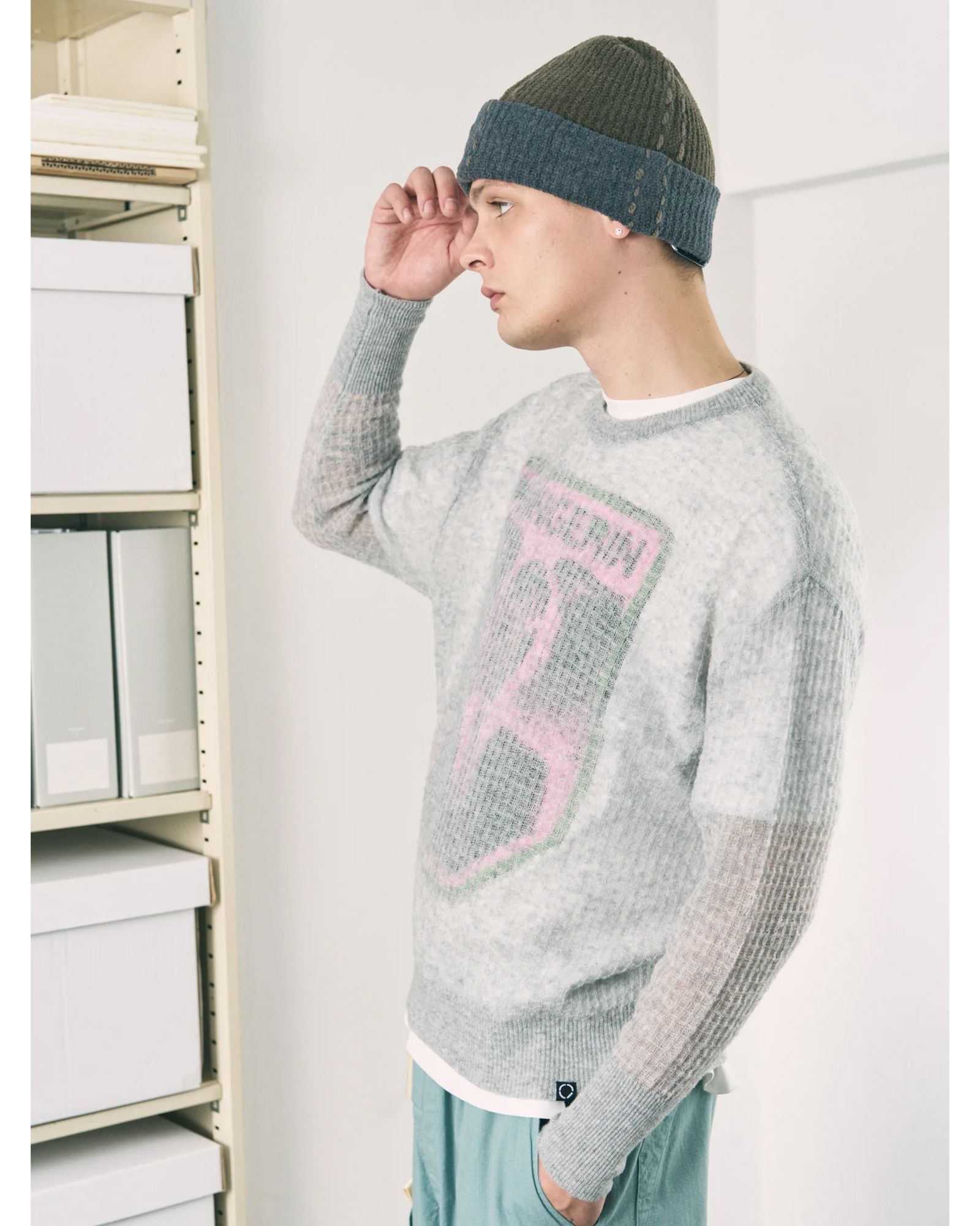 Aiy Merino Waffle Sweater / ニット / グレー / PD-262-KN-071