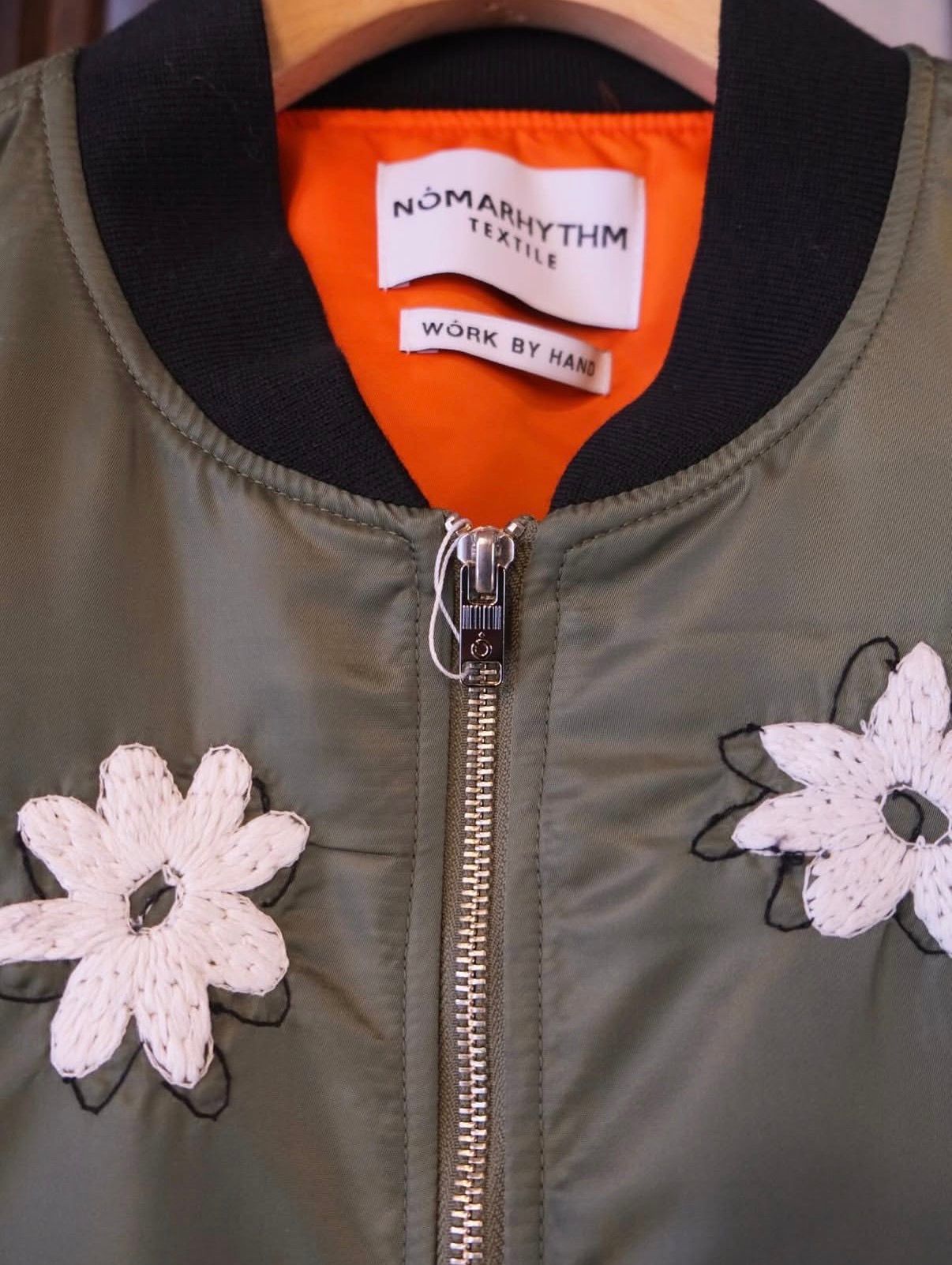 Flower Embroidery Flight Jacket