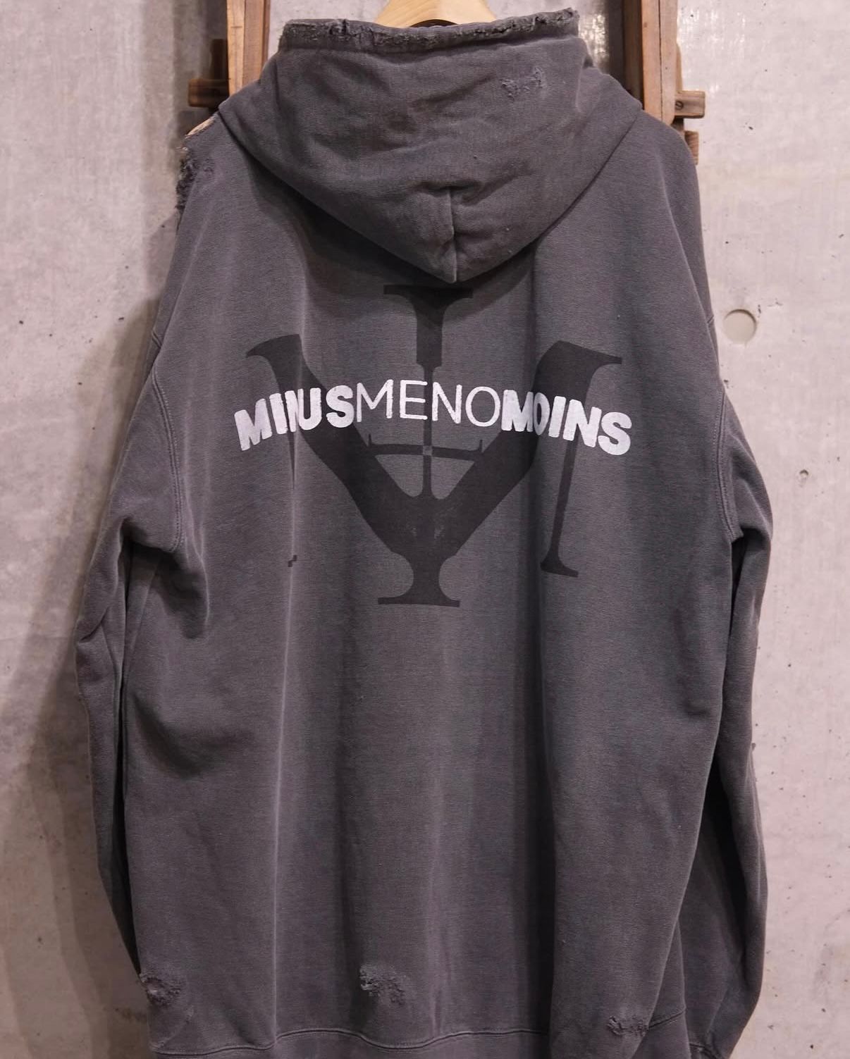 Bootleg Zip Up Hoodie With Damaged