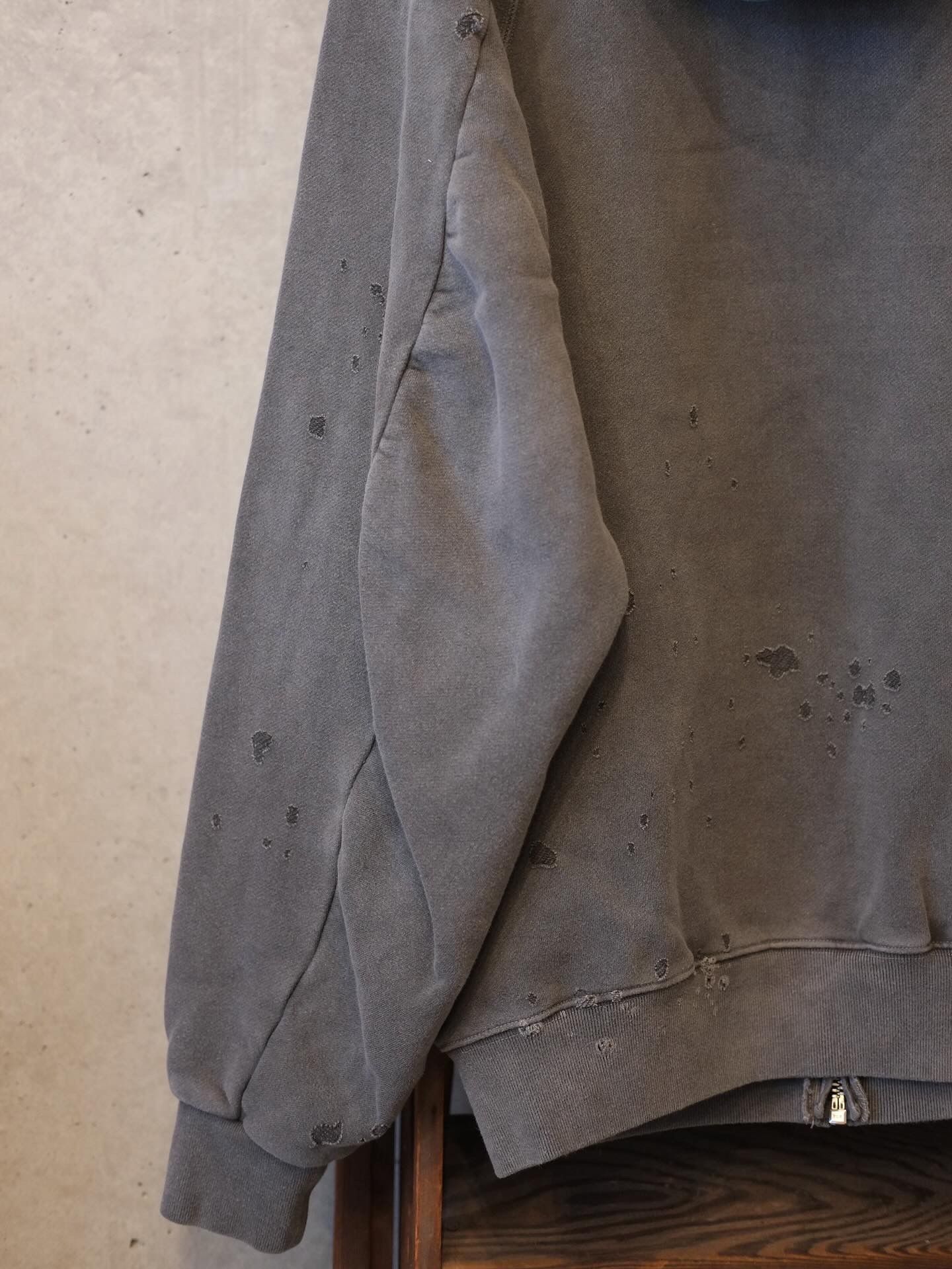 Velour Layered Zip up Hoodie