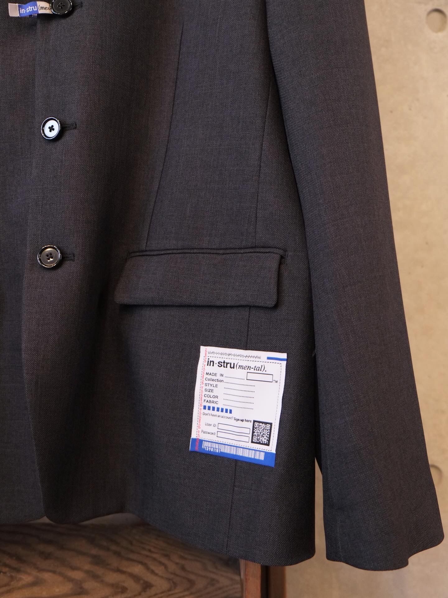 Sharkskin Wool Tailored Jacket