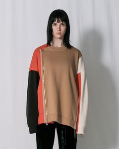 Color Panel Zip Sweat