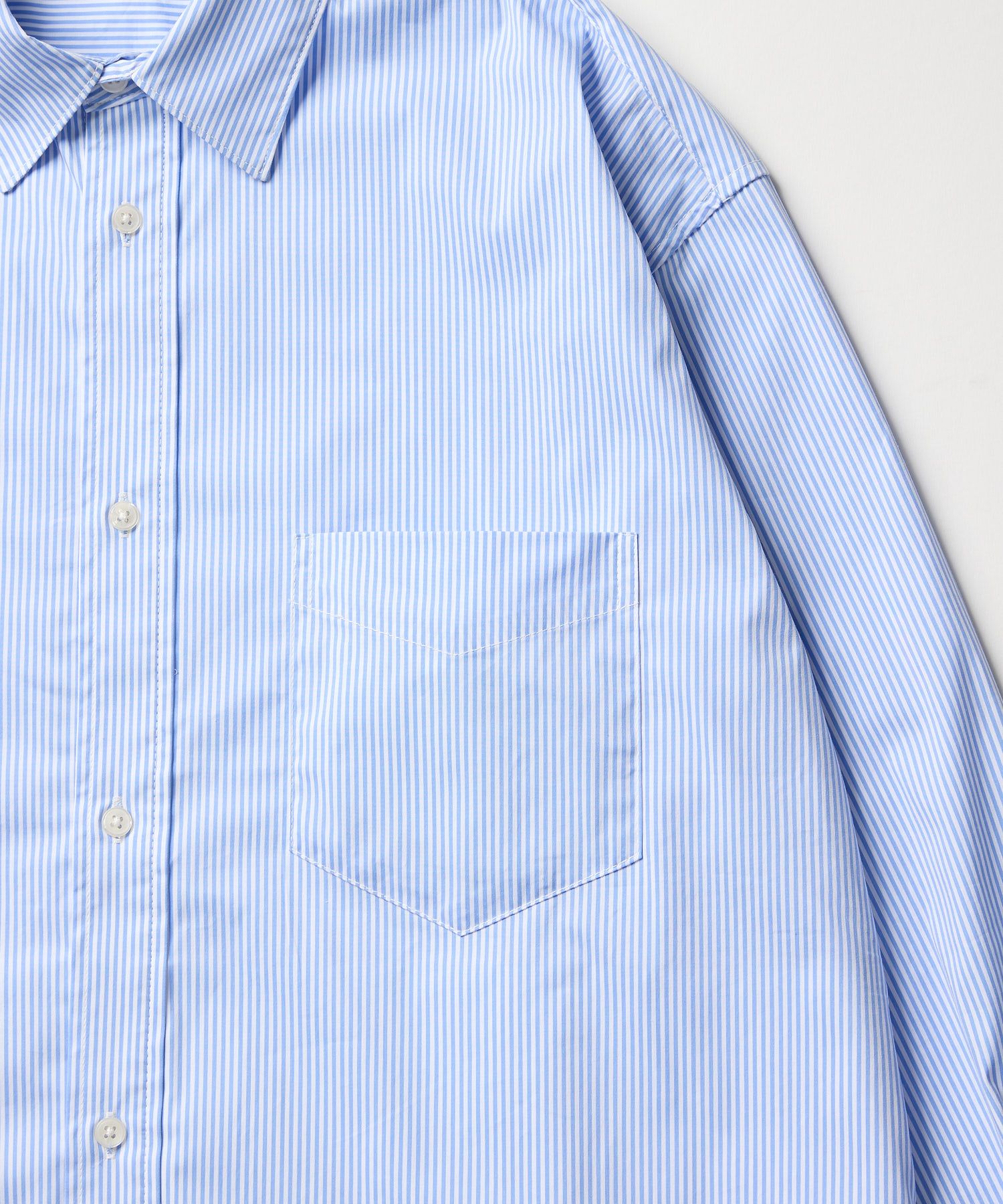 LOOSE STRIPE SHIRT L/S / ルーズ ストライプ シャツ / ブルー / MTM-SH-0266-24-B