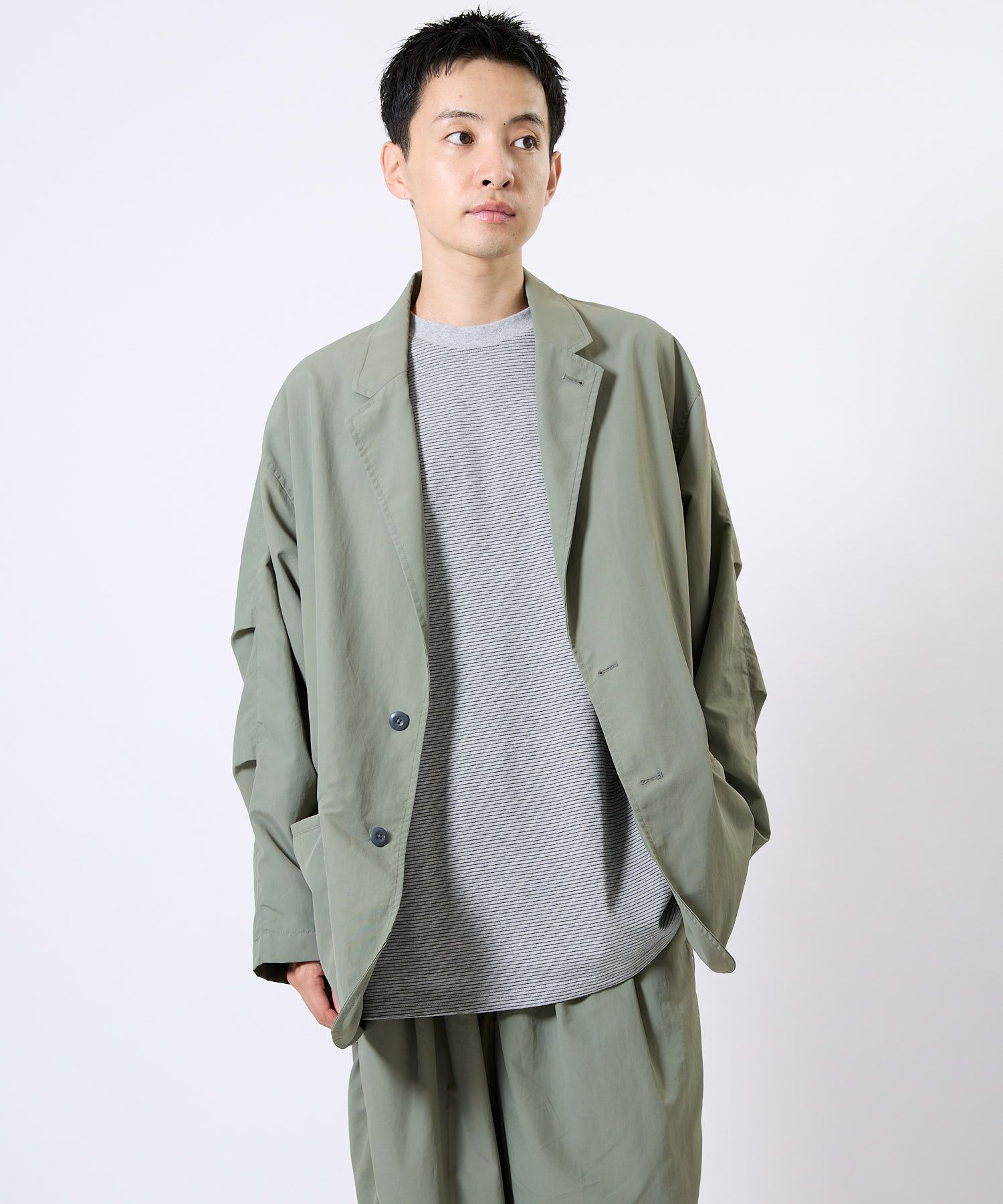 Supplex® DAILY LOOSE 2B JACKET / ルーズ 2Bジャケット / グレー / MTM-JK-0384-26-C