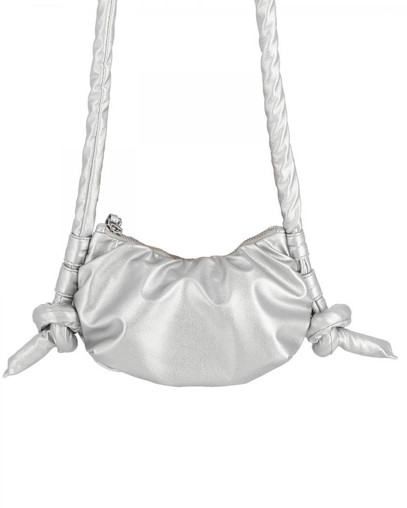 Fake Leather Half Moon Mini Bag