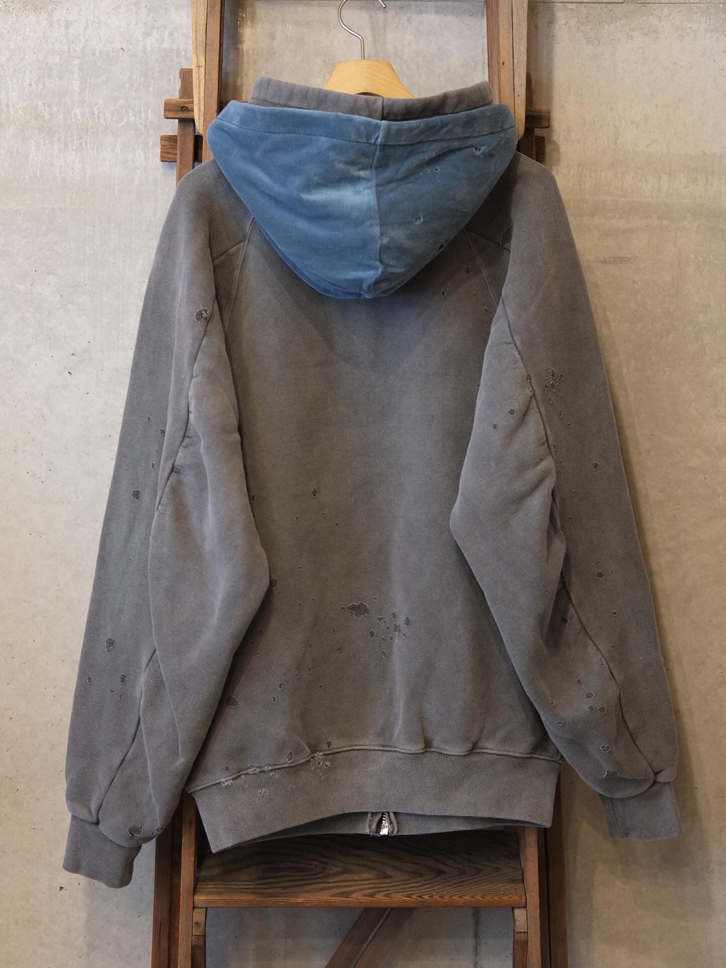 Velour Layered Zip up Hoodie