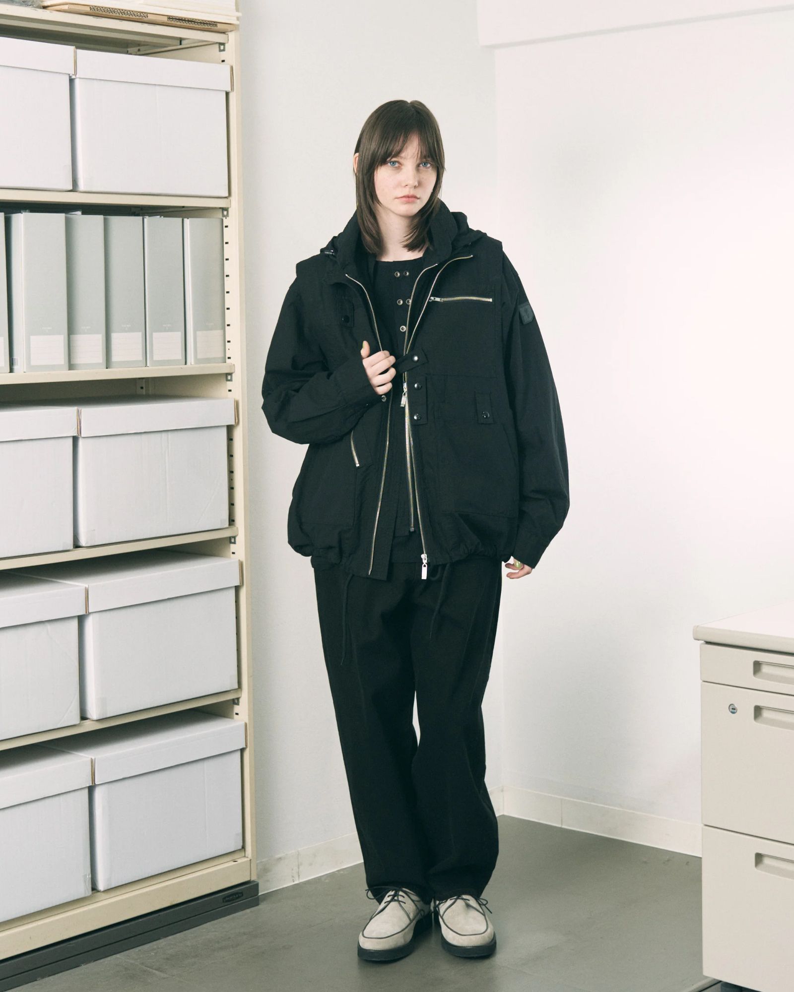 Visor Double Zip Jacket / ワークジャケット / ブラック / PD-262-JK-091