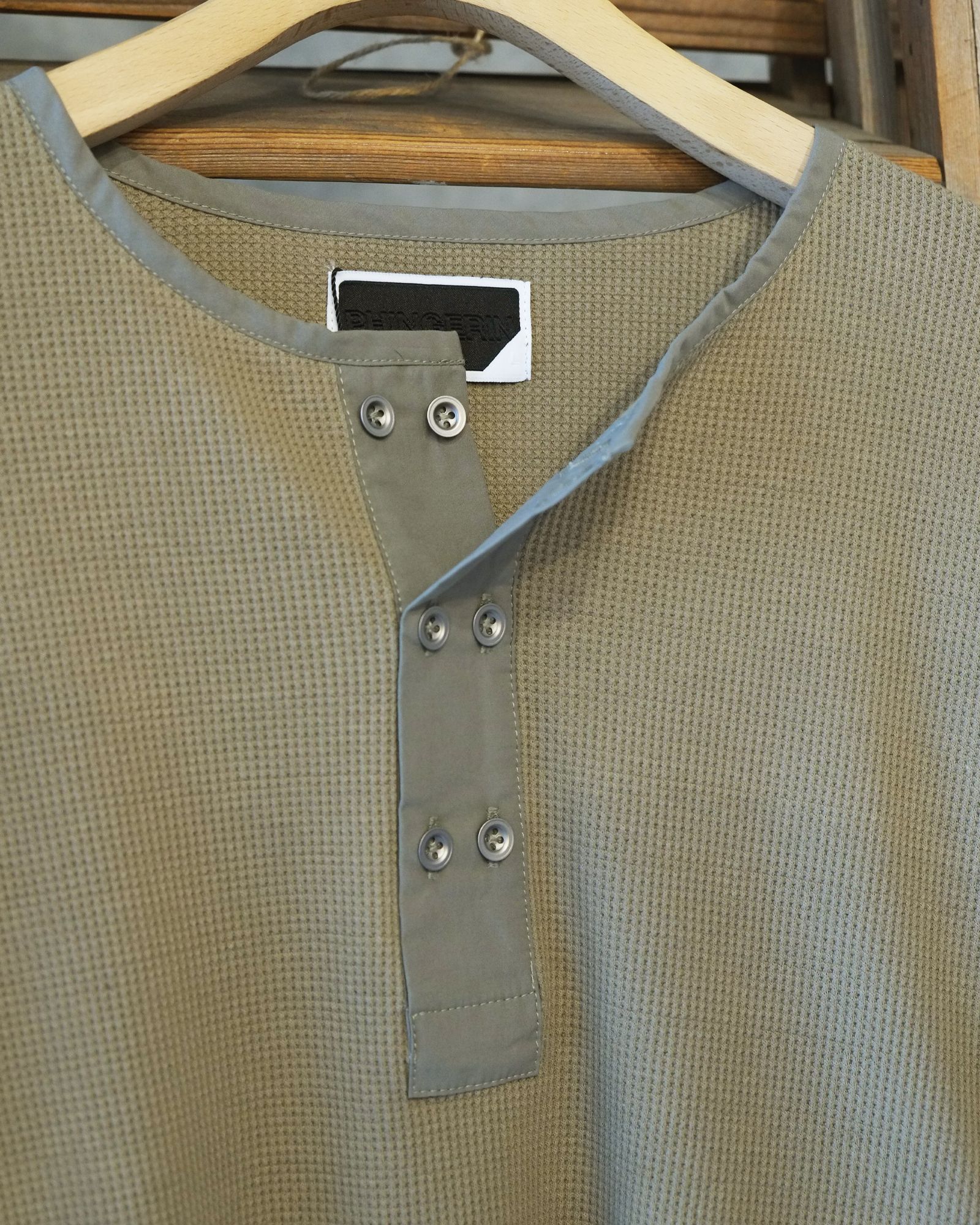 Double Henley L/S Tee / ヘンリー ロングスリーブTシャツ / オリーブドラブ / PD-262-LCS-041