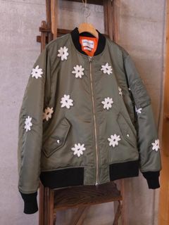 Flower Embroidery Flight Jacket