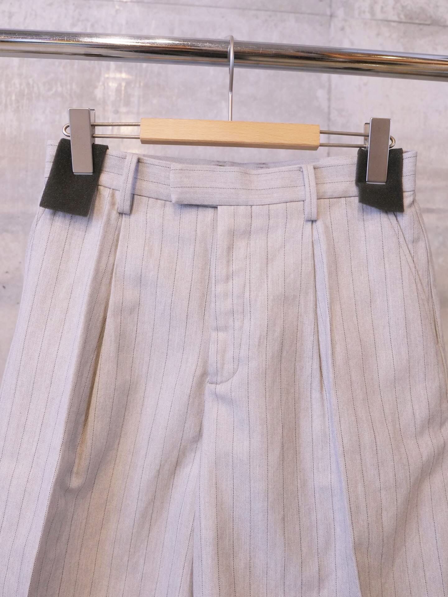 Stripe Wide Harf Trousers
