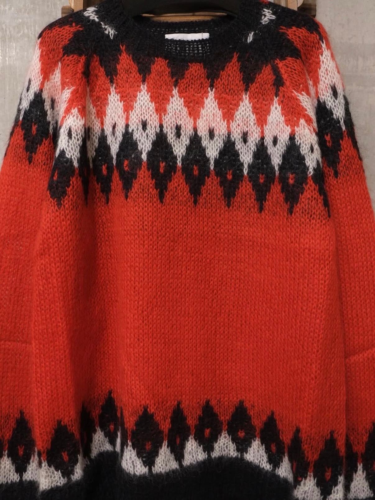 Hand Knit Snowflake Sweater