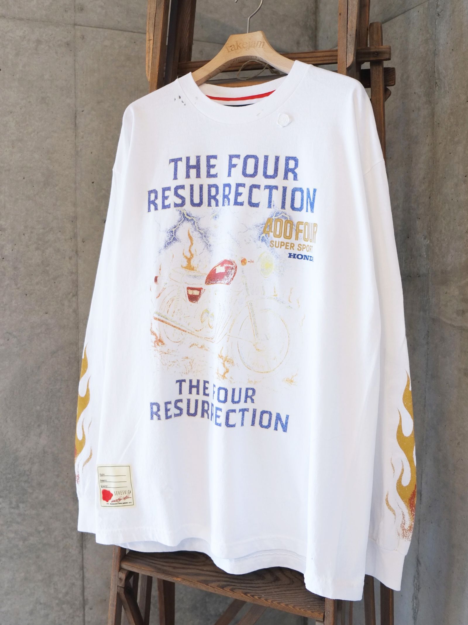 Honda vs SEV CB400FOUR L/SL TEE / ロングスリーブ Tシャツ / ホワイト / CT-SV-NRA-1009