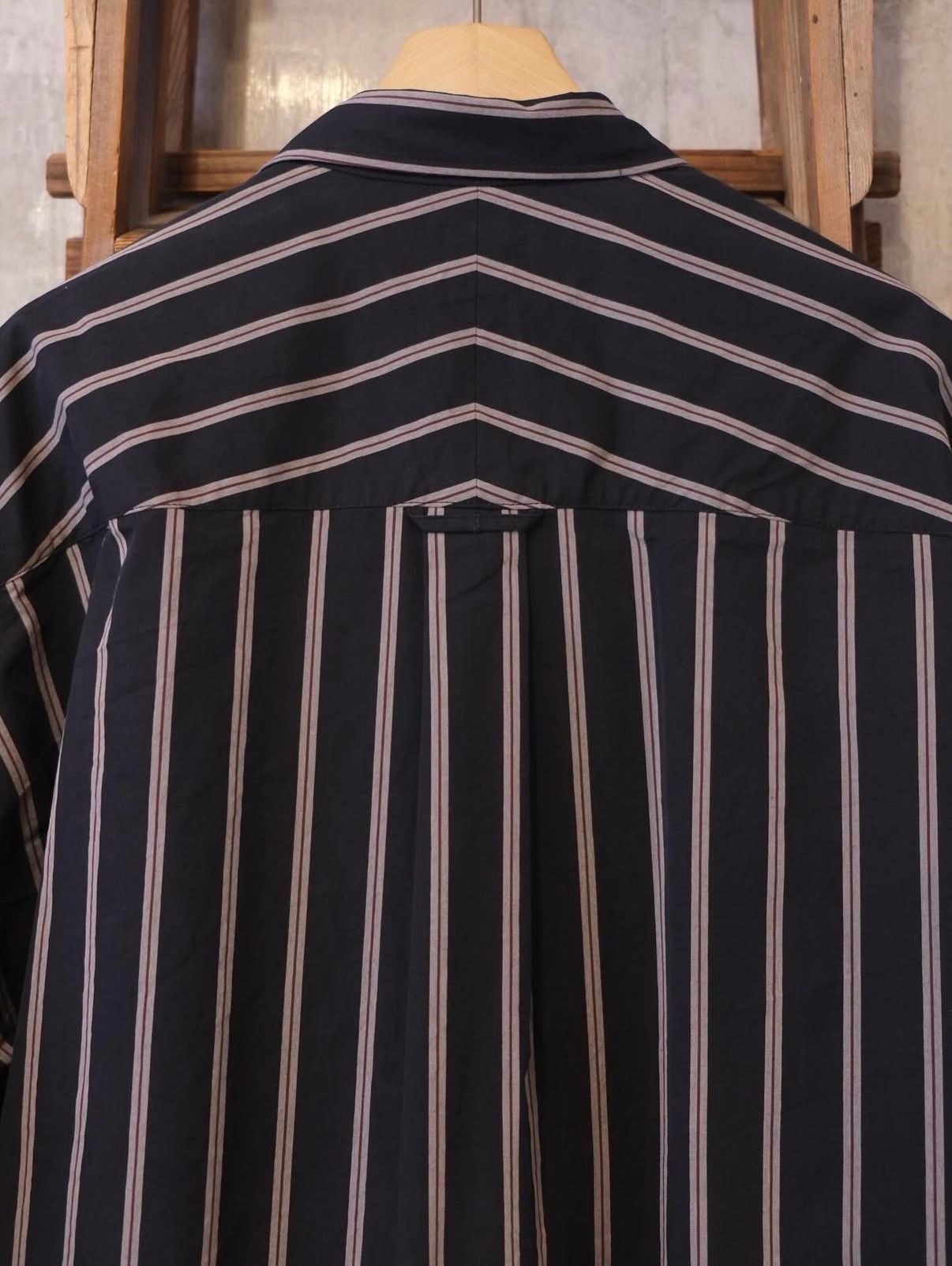 Cotton High Density Stripe Long-sleeve Shirt