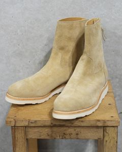 Suede Leather Back Zip Boots