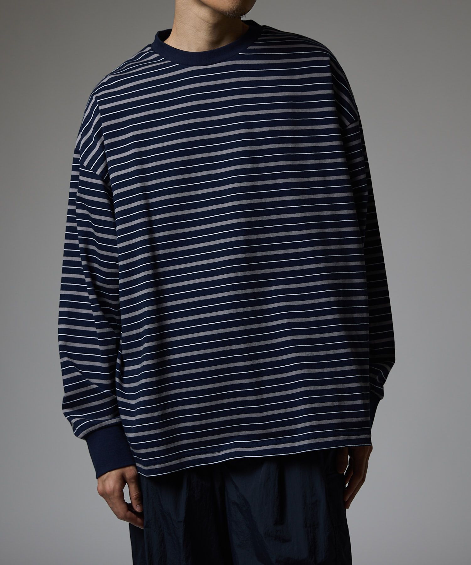 MULTI BORDER L/S TEE / マルチ ボーダー ロングスリーブTシャツ / ネイビー / MTM-CS-0301-25-C