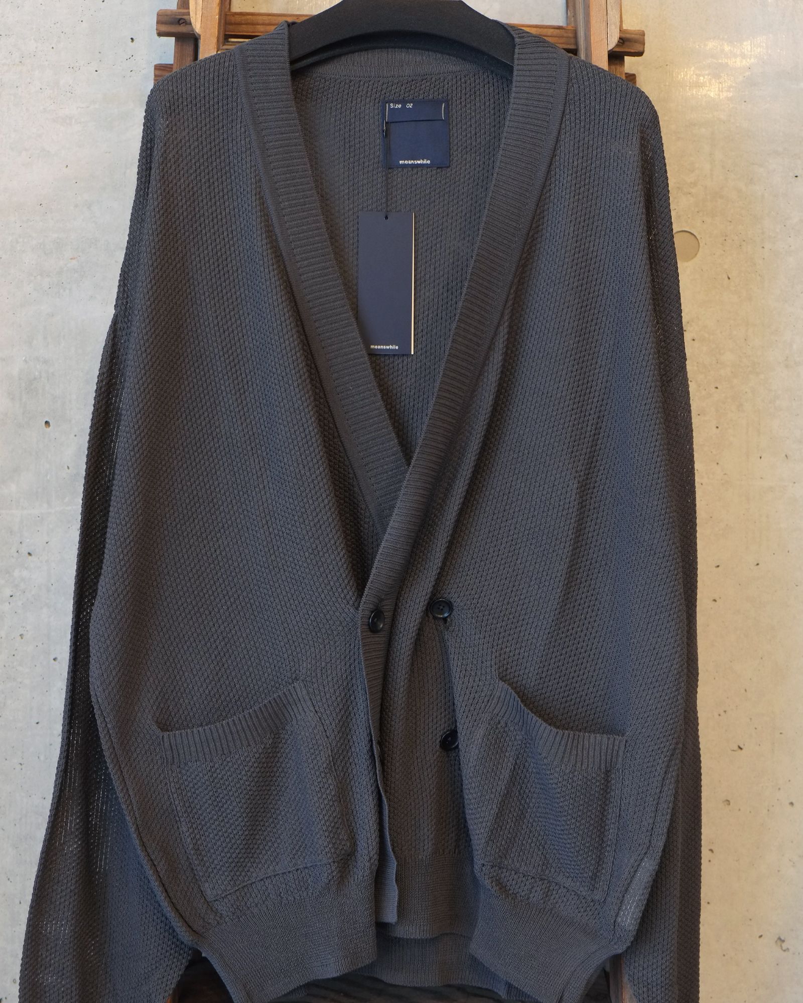 Dappled sunlight Double Knit Cardigan / カーディガン / チャコール / MW-KT26101