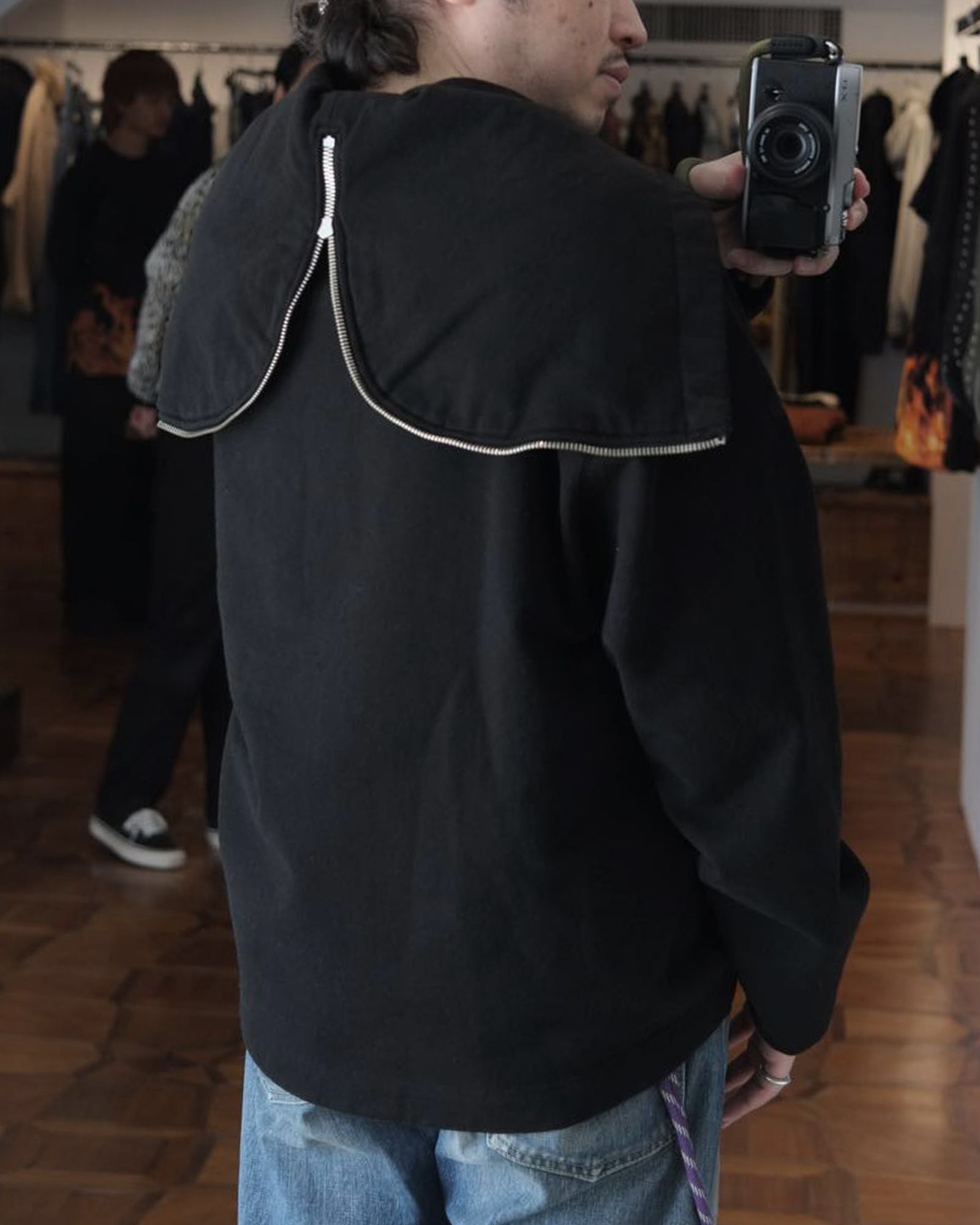 Harf Zip Pullover Hoodie