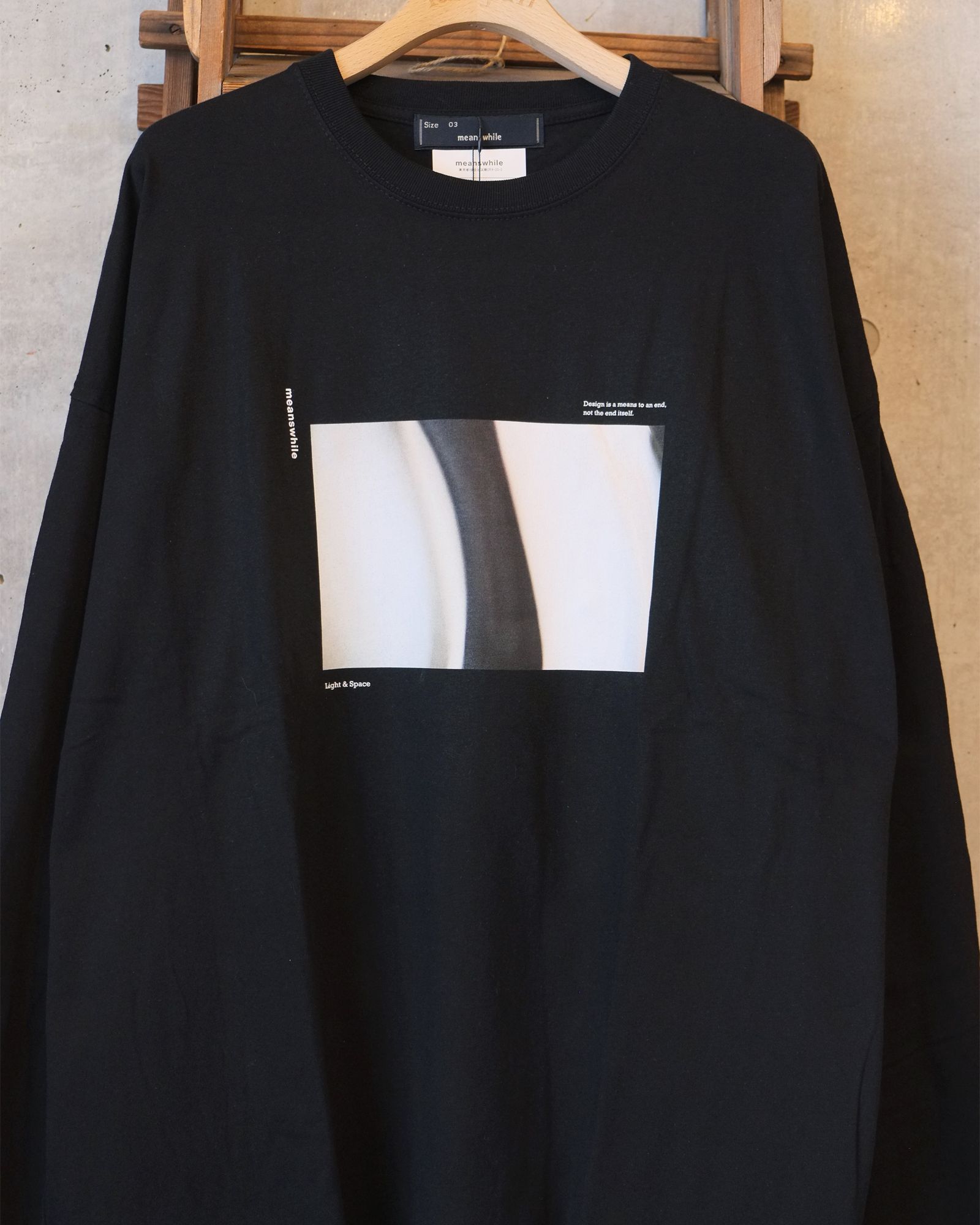 Abstract Photograph L/S Tee / ロングスリーブ Tシャツ / ブラック / MW-CT26102