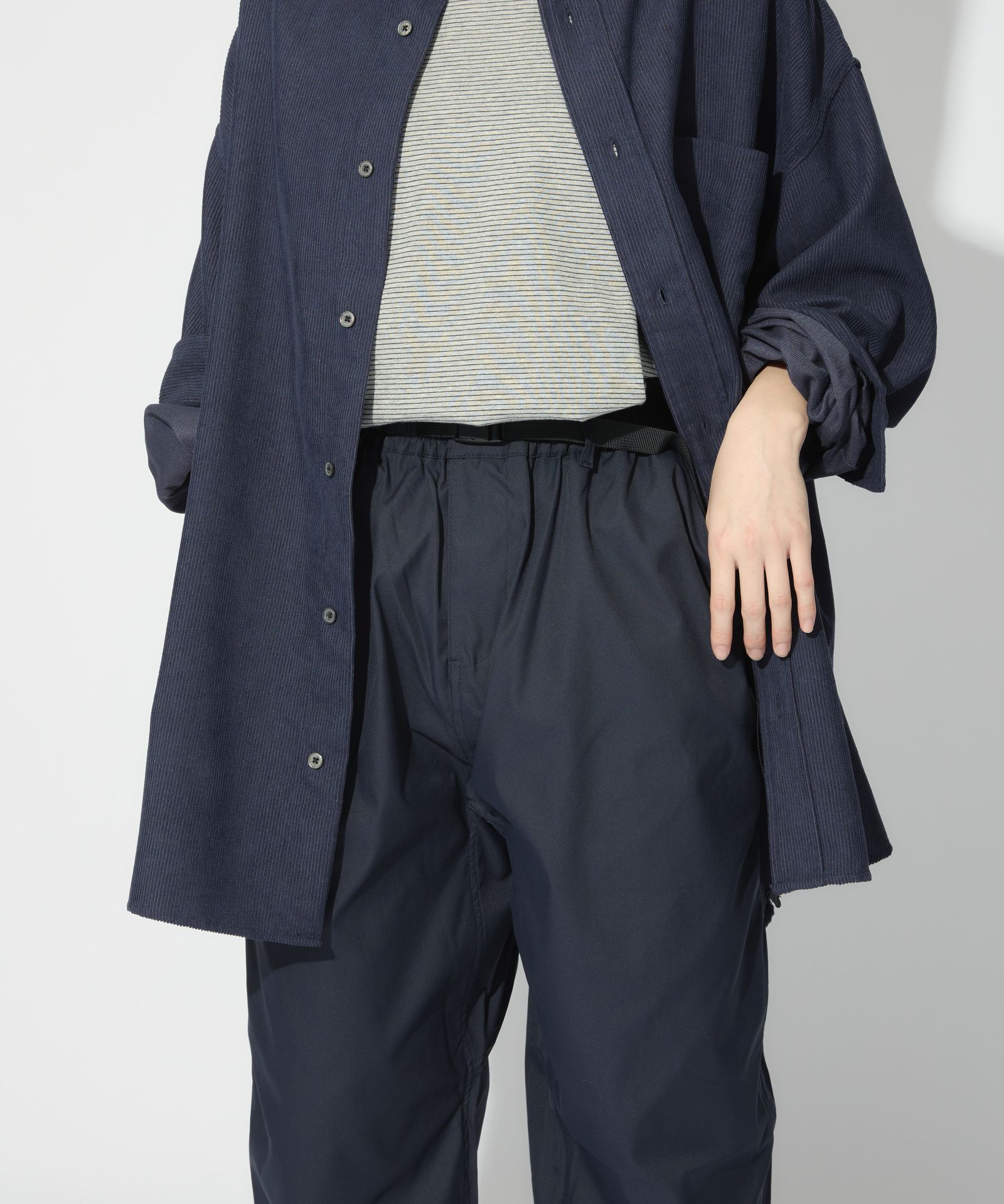 OVERSIZED CORDUROY SHIRT / オーバーサイズ コーデュロイ シャツ / ネイビー / MTM-SH-0164-23-C