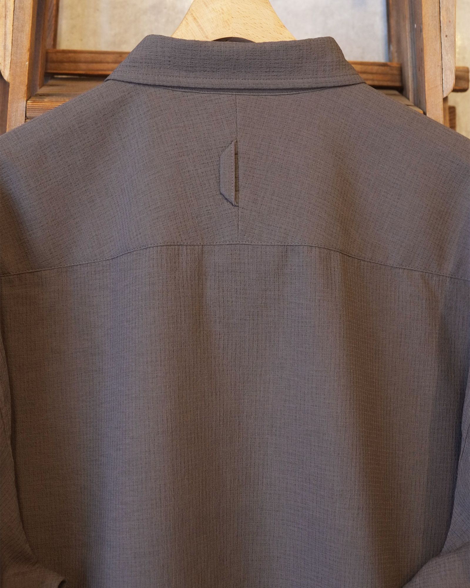 Breathable Linen Luggage L/S SH / ロングスリーブ シャツ / グレー / MW-SH26102