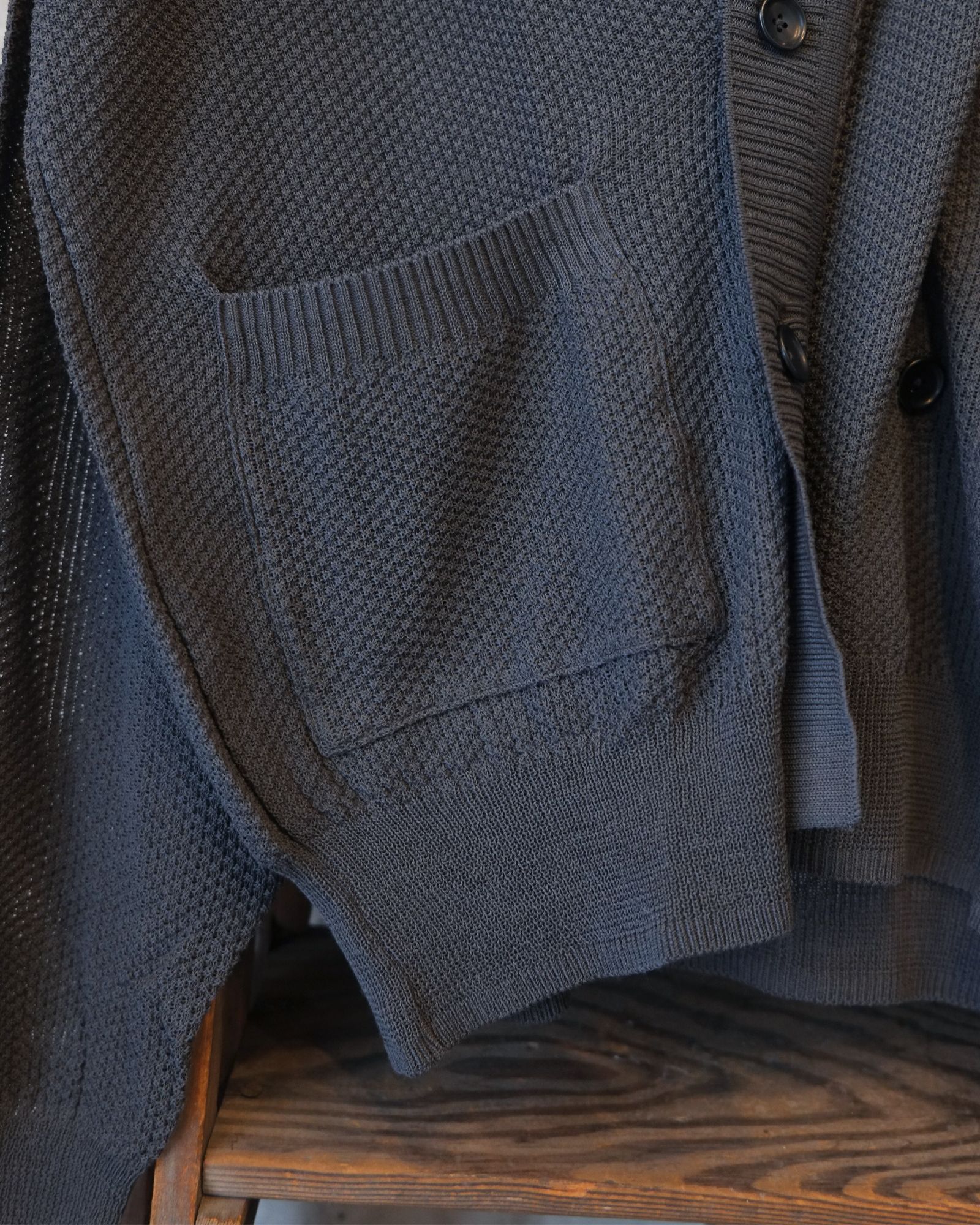 Dappled sunlight Double Knit Cardigan / カーディガン / チャコール / MW-KT26101