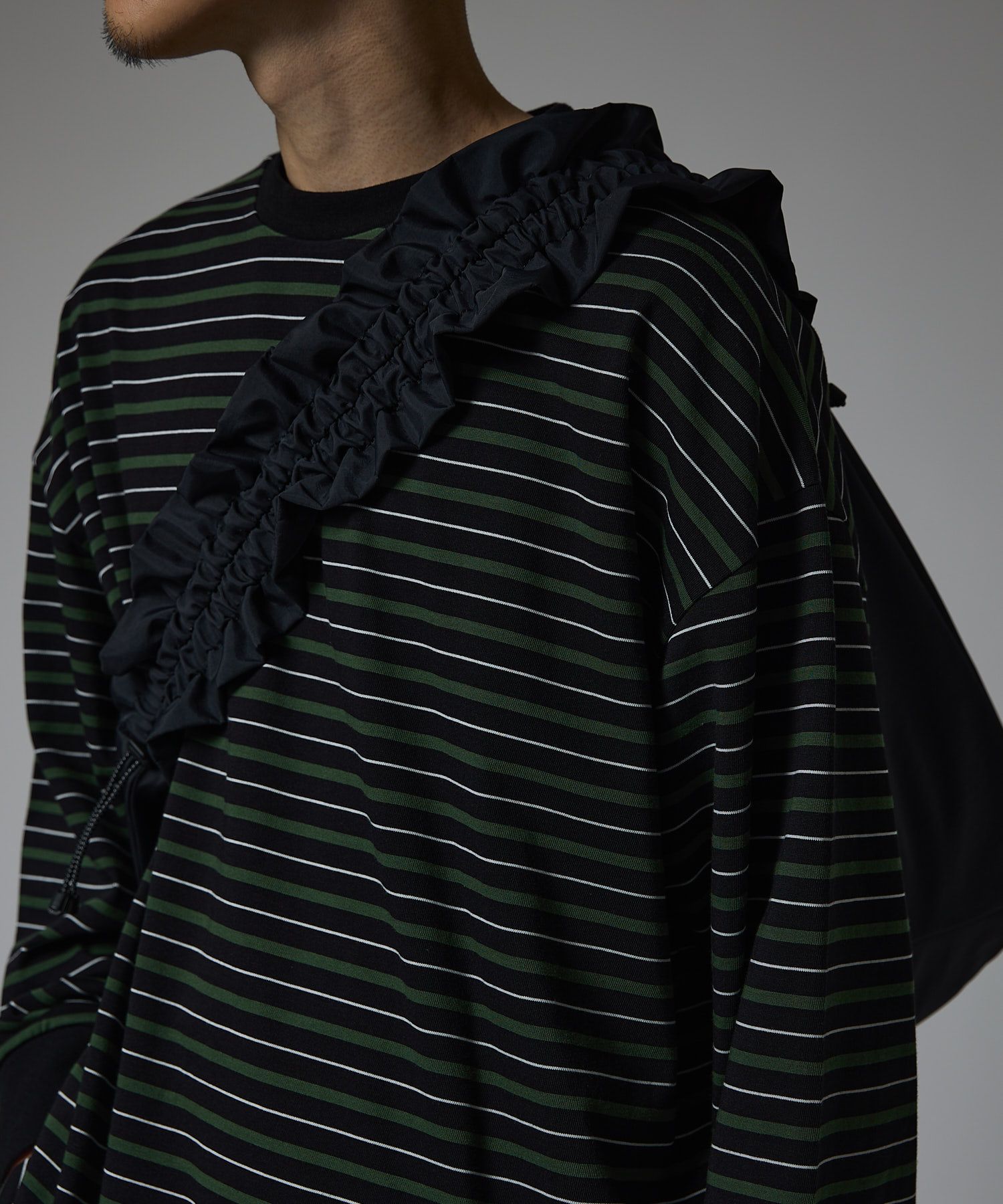 MULTI BORDER L/S TEE / マルチ ボーダー ロングスリーブTシャツ / グリーン / MTM-CS-0301-25-C
