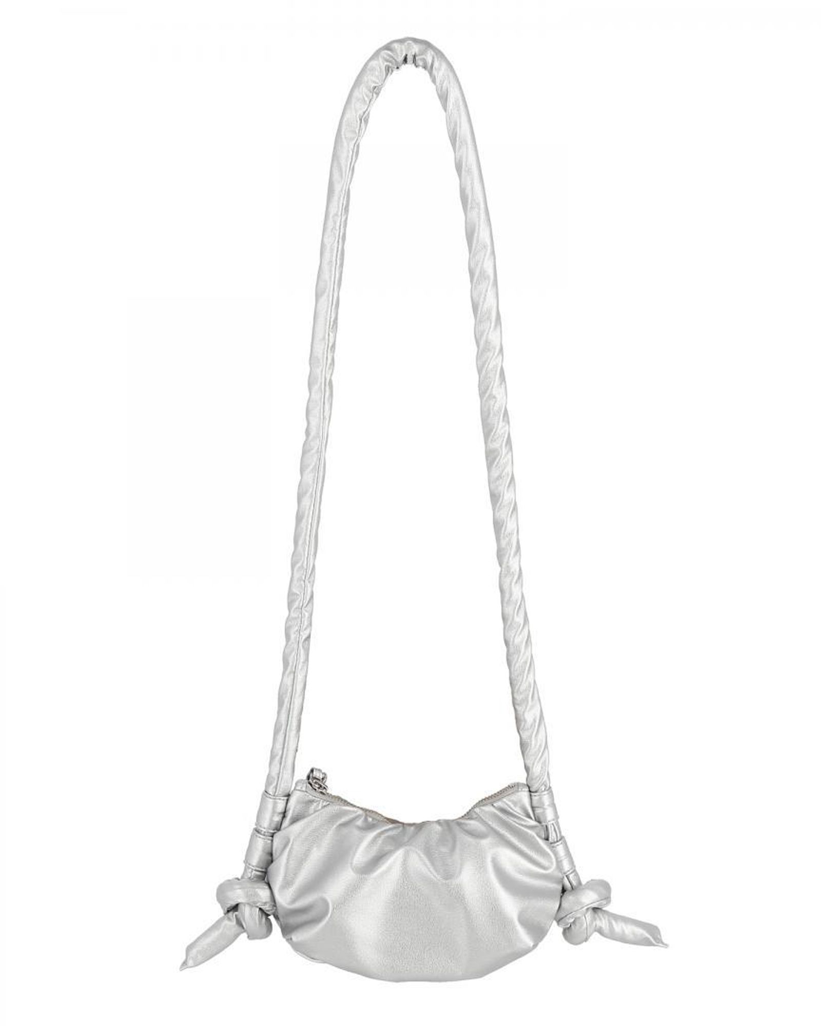 Fake Leather Half Moon Mini Bag