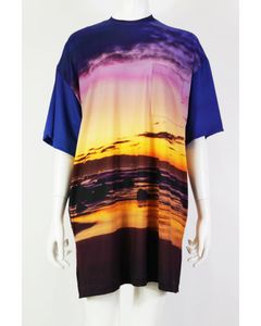 Beach Print Oversized Tee