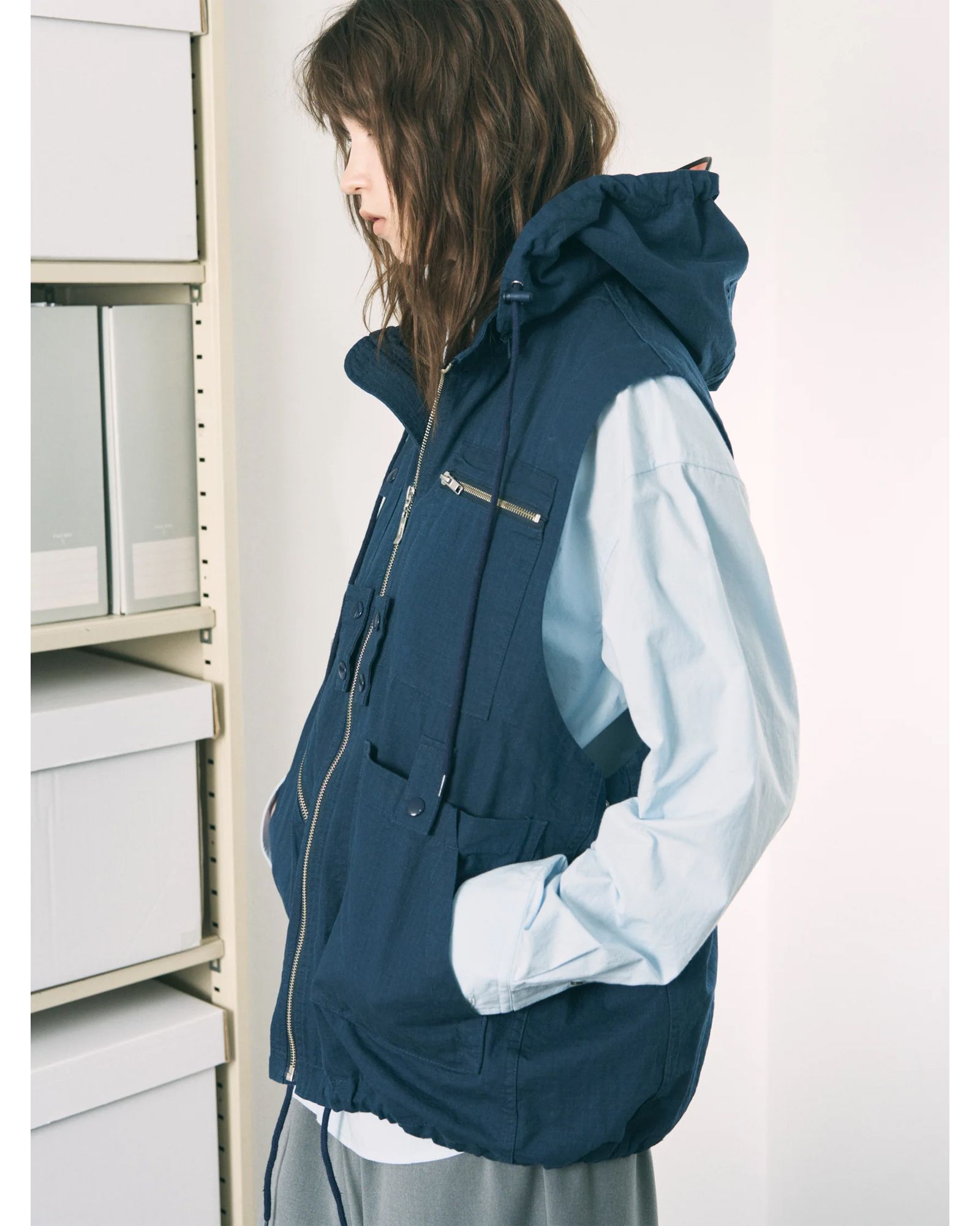 Visor Double Zip Jacket / ワークジャケット / ネイビー / PD-262-JK-091