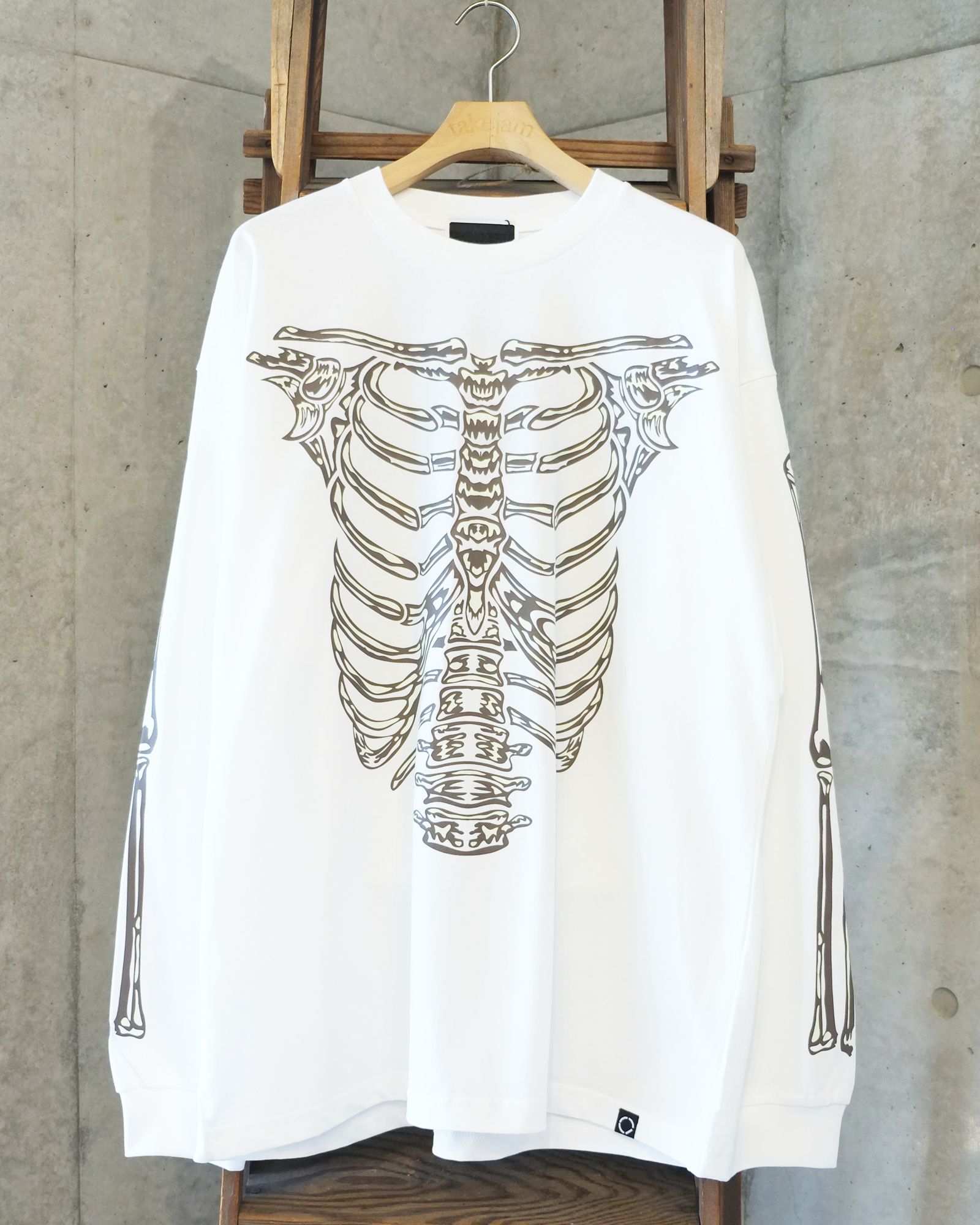 Bone L/S Tee / ボーン ロングスリーブTシャツ / ホワイト / PD-262-LCS-051