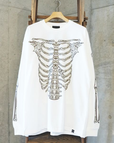 Bone L/S Tee / ボーン ロングスリーブTシャツ / ホワイト / PD-262-LCS-051