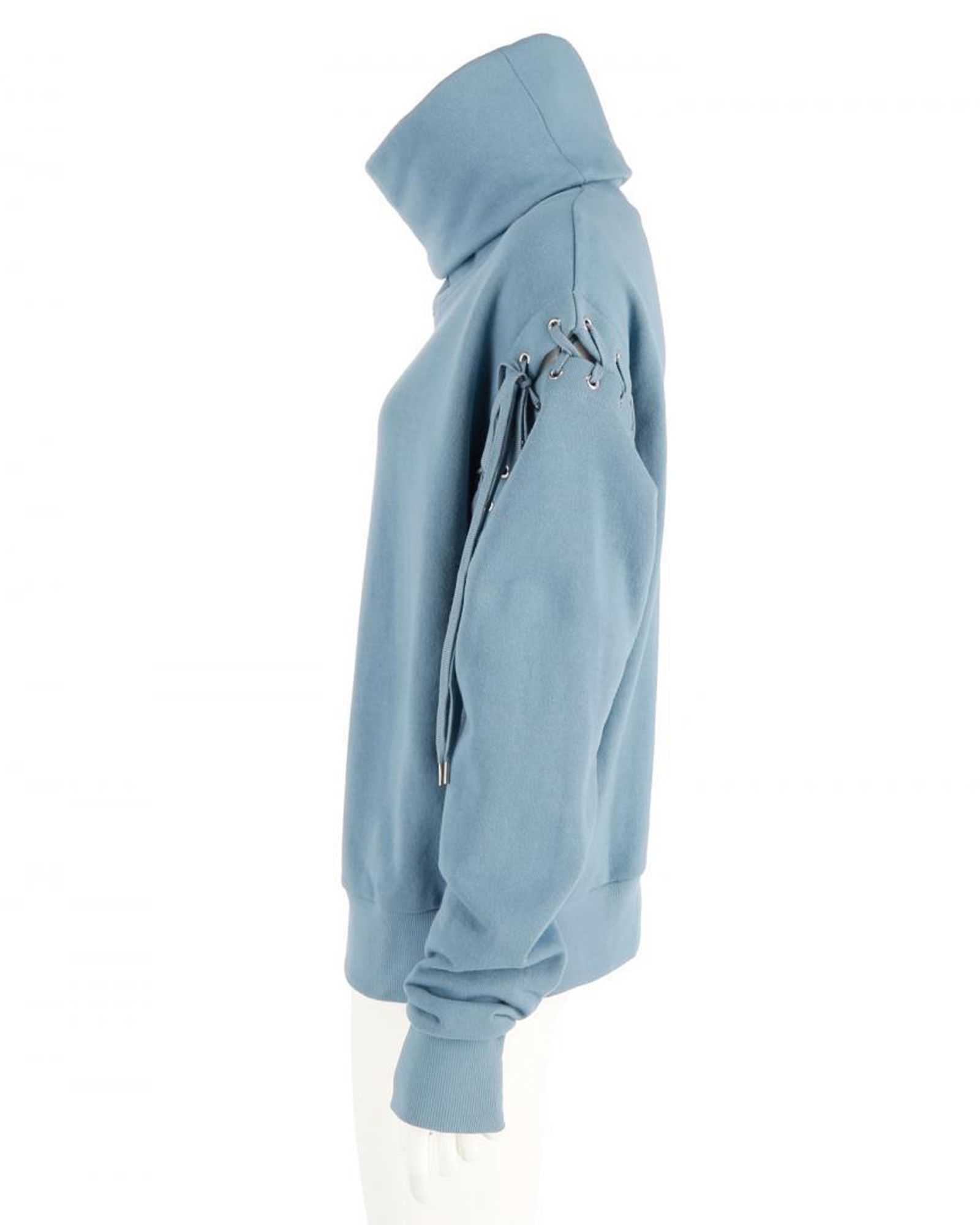 Lace Up Turtle Neck Sweat Shirt