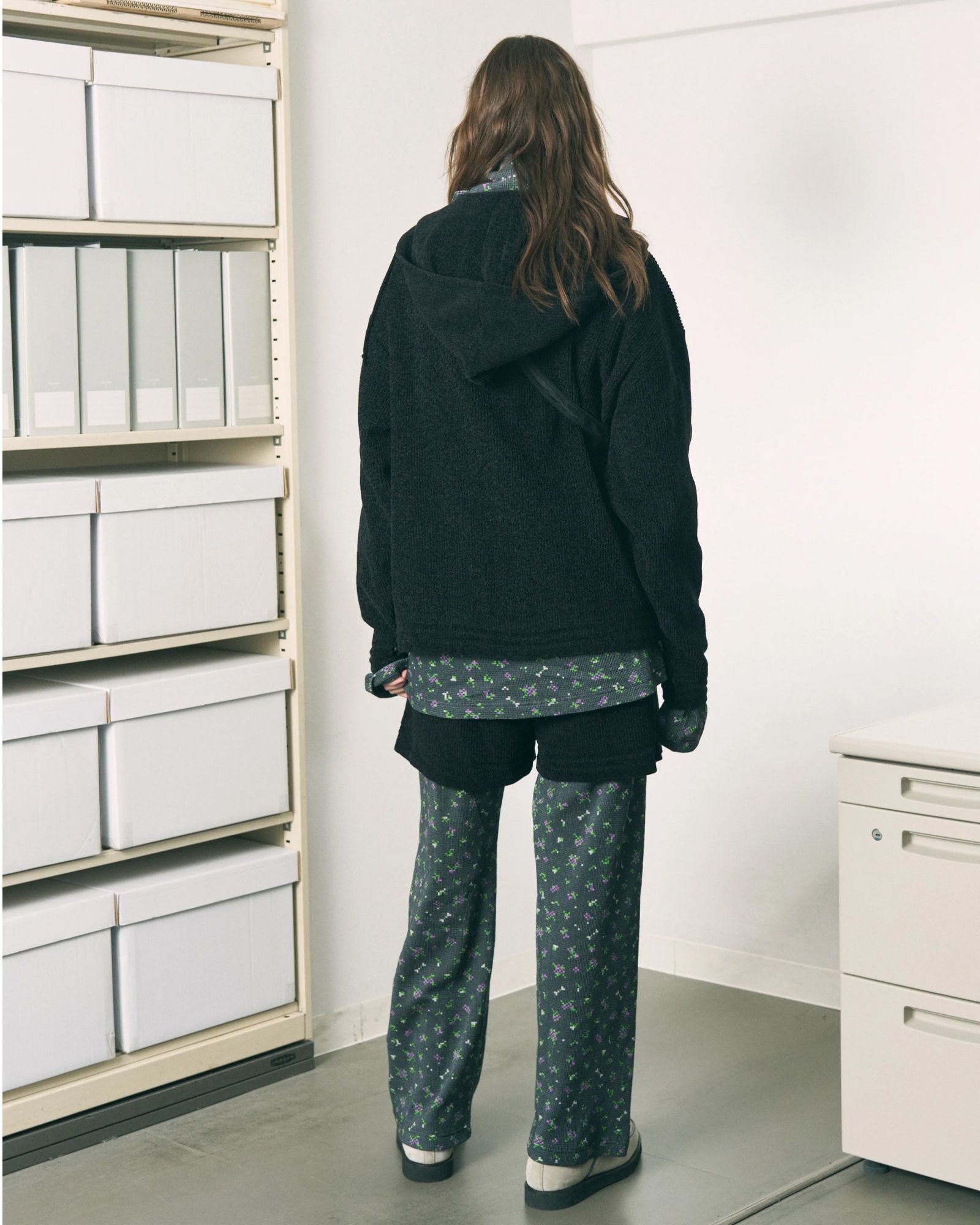 Flowe Waffle Pants / ワッフル パンツ / ブラック / PD-262-BT-081