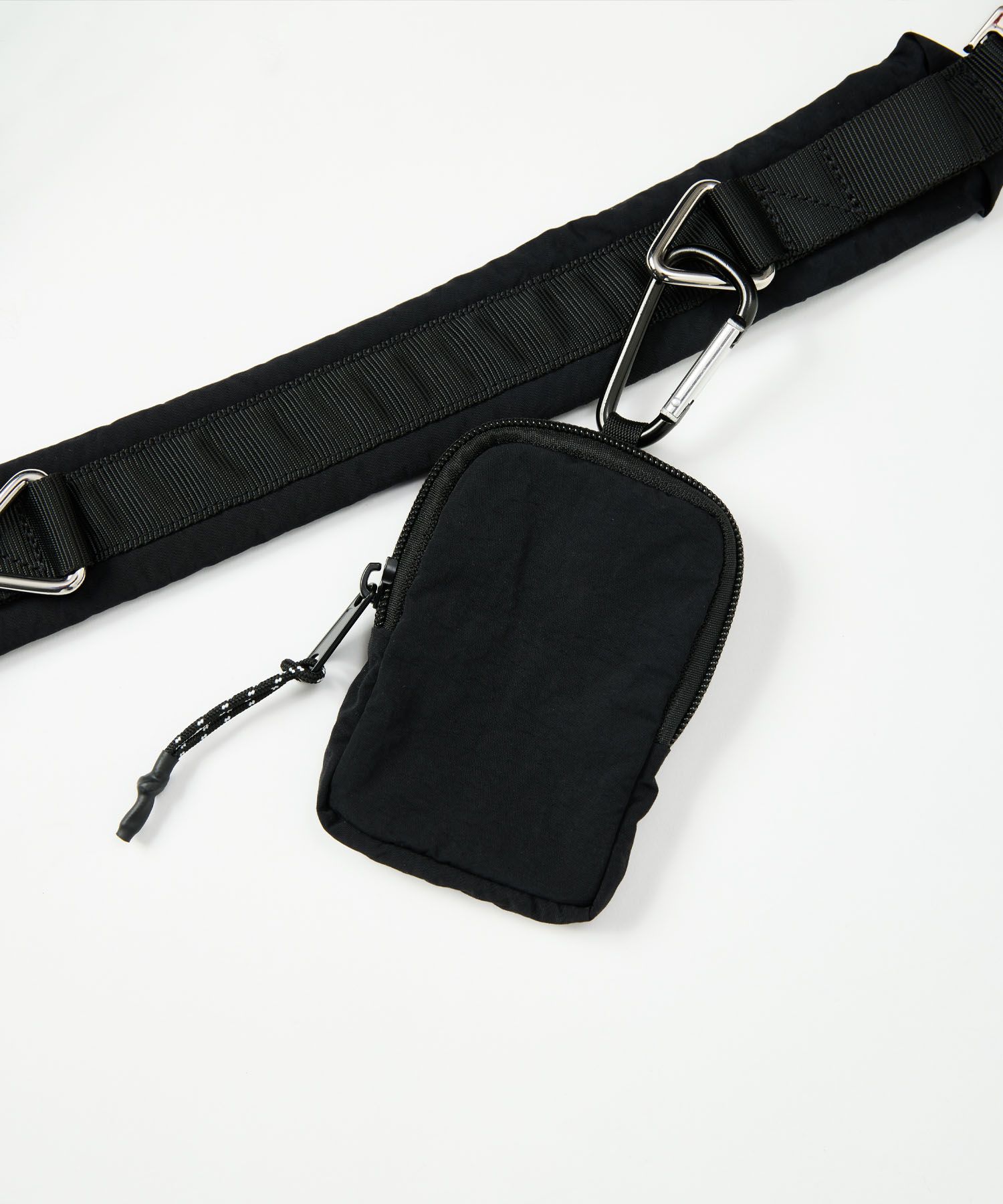 QUILTING POUCH SHOULDER BAG / キルティング ポーチ ショルダーバッグ / ブラック / MTM-BG-0162-23-C