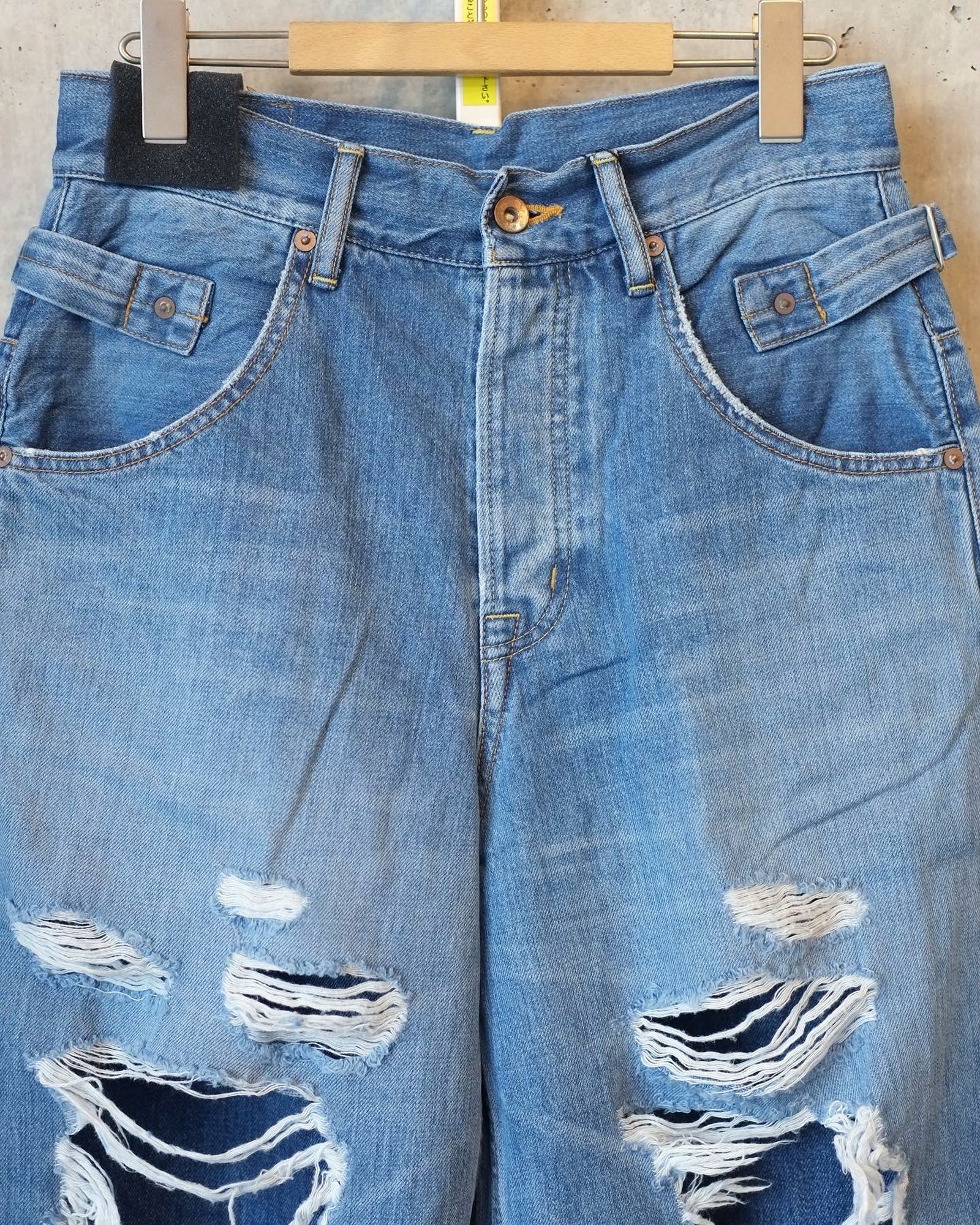 Damage Layered Denim Pants