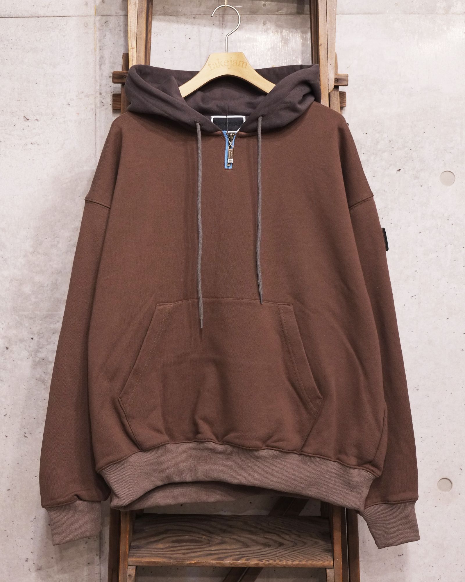 Mini Zip Hoodie / パーカー / ブラウン / PD-262-HCS-031
