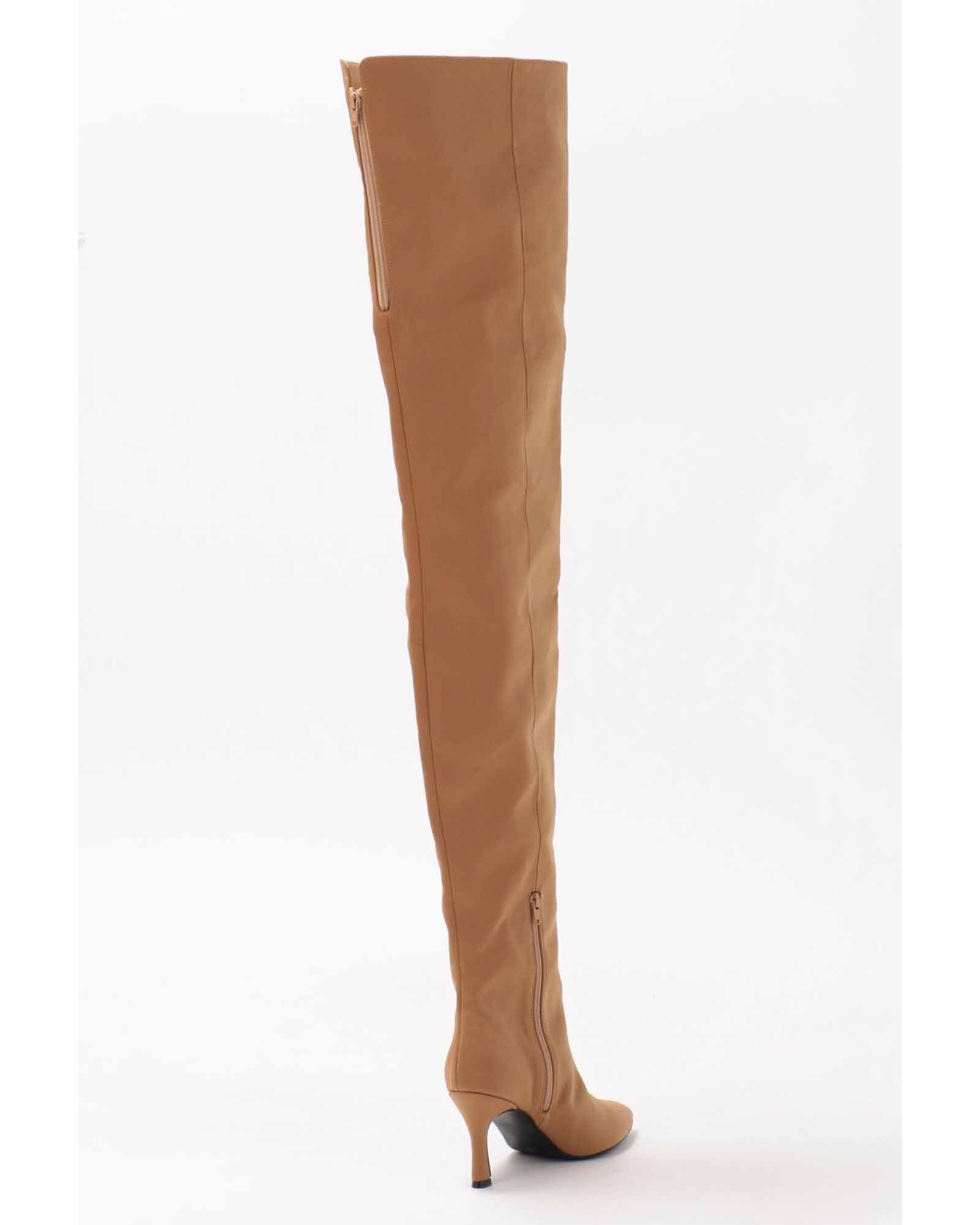 Bonded Jersey Thigh High Boots