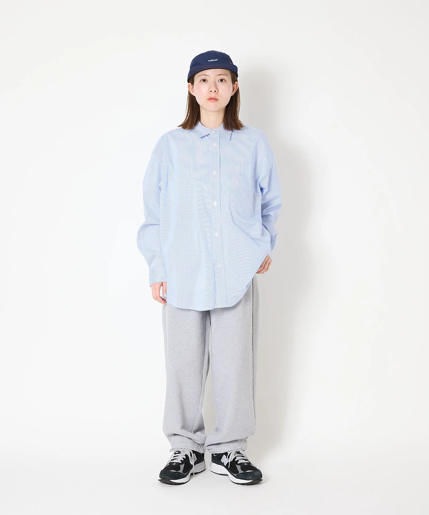 LOOSE STRIPE SHIRT L/S / ルーズ ストライプ シャツ / ブルー / MTM-SH-0266-24-B