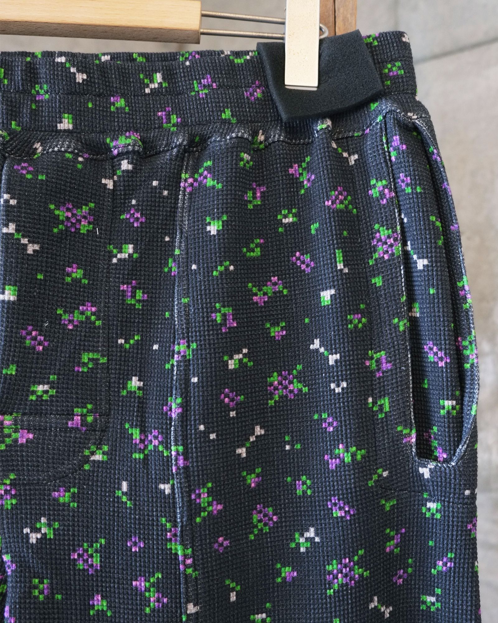 Flowe Waffle Pants / ワッフル パンツ / ブラック / PD-262-BT-081