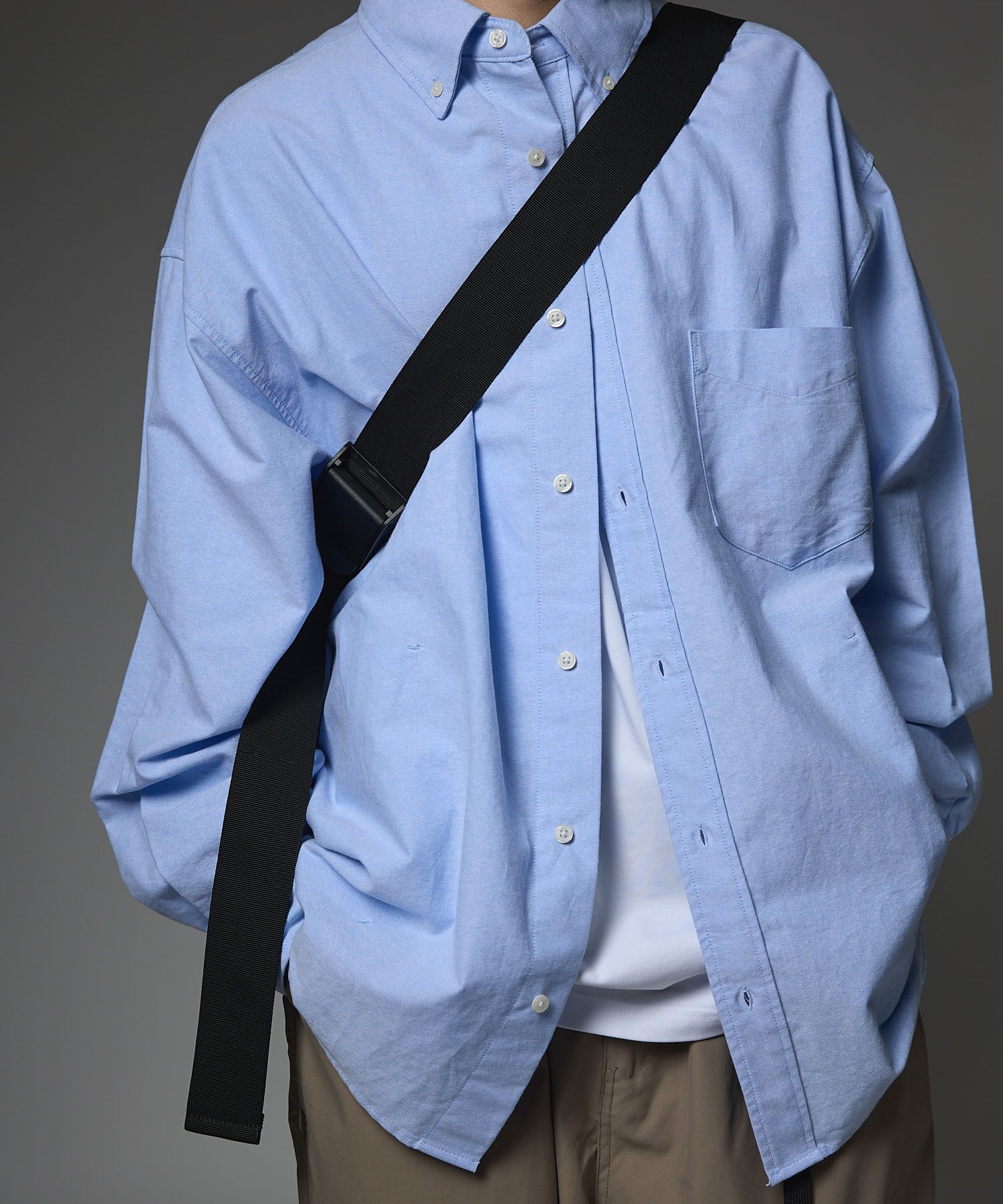 LEATHER MESSENGER BAG (M)/ レザー メッセンジャーバッグ / ブラック /  MTM-BG-0382-25-D