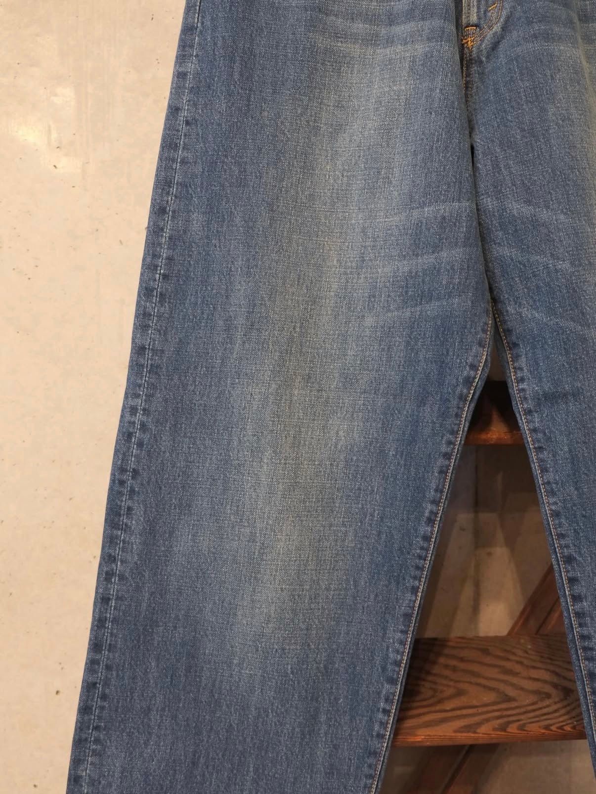 Hard Washed Selvage Denim Baggy Pants