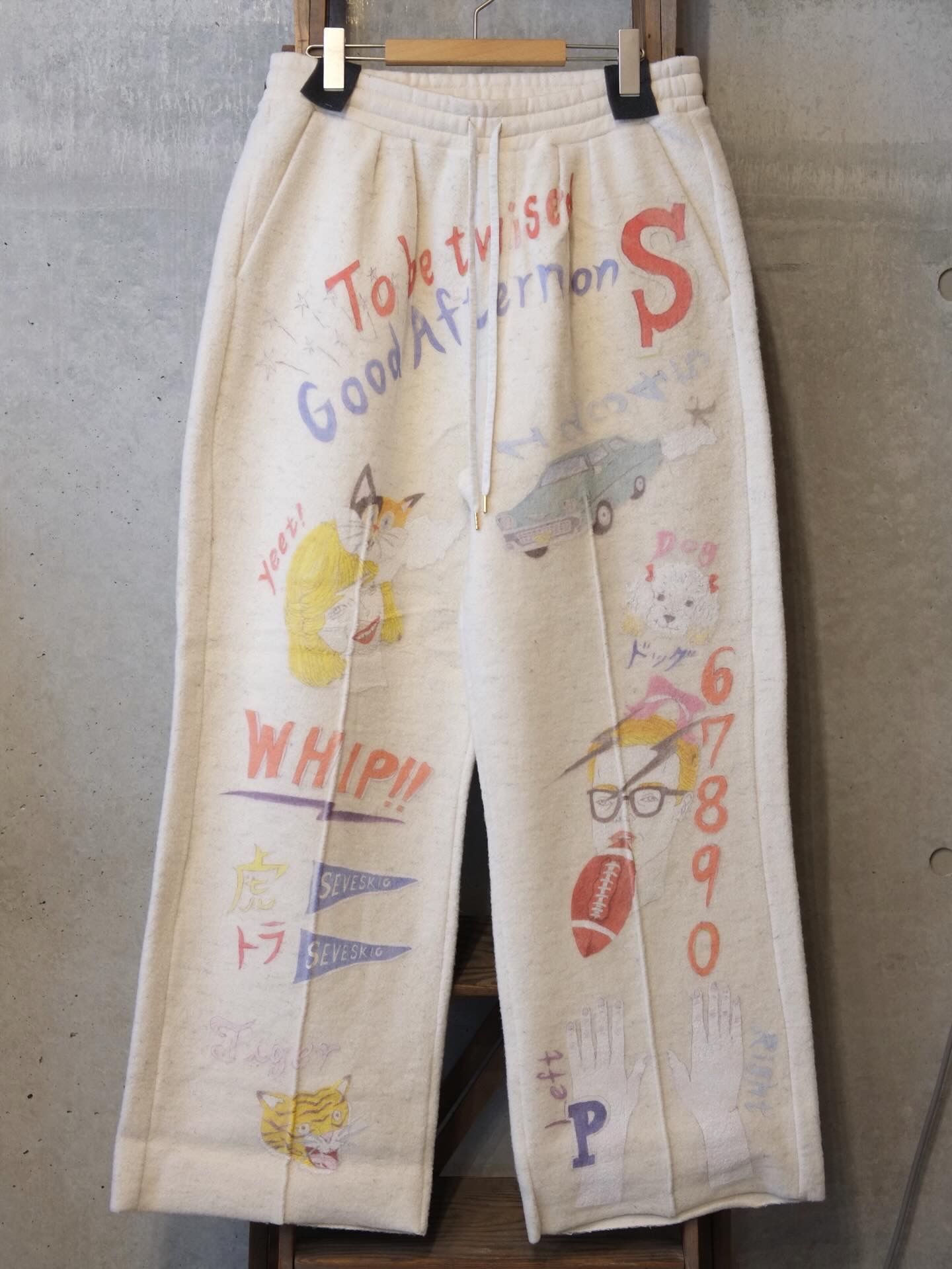 Graffiti Wool Sweat Pants