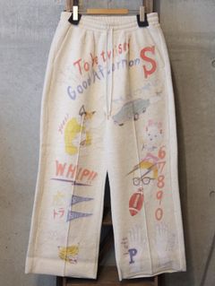 Graffiti Wool Sweat Pants