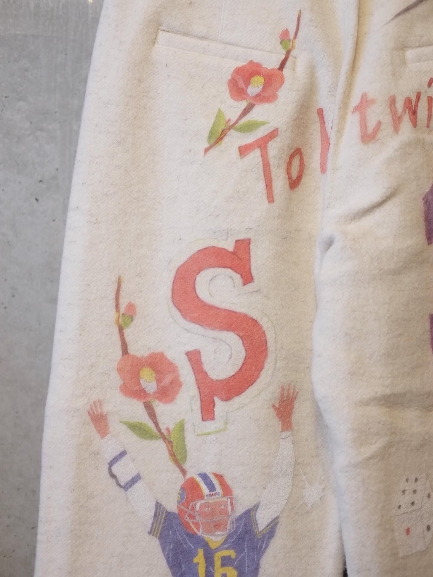 Graffiti Wool Sweat Pants