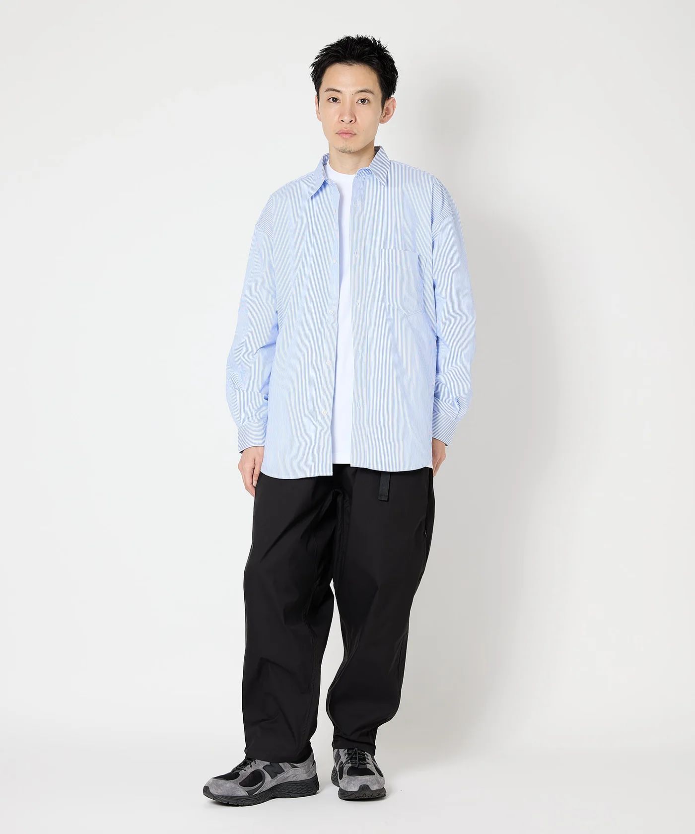LOOSE STRIPE SHIRT L/S / ルーズ ストライプ シャツ / ブルー / MTM-SH-0266-24-B
