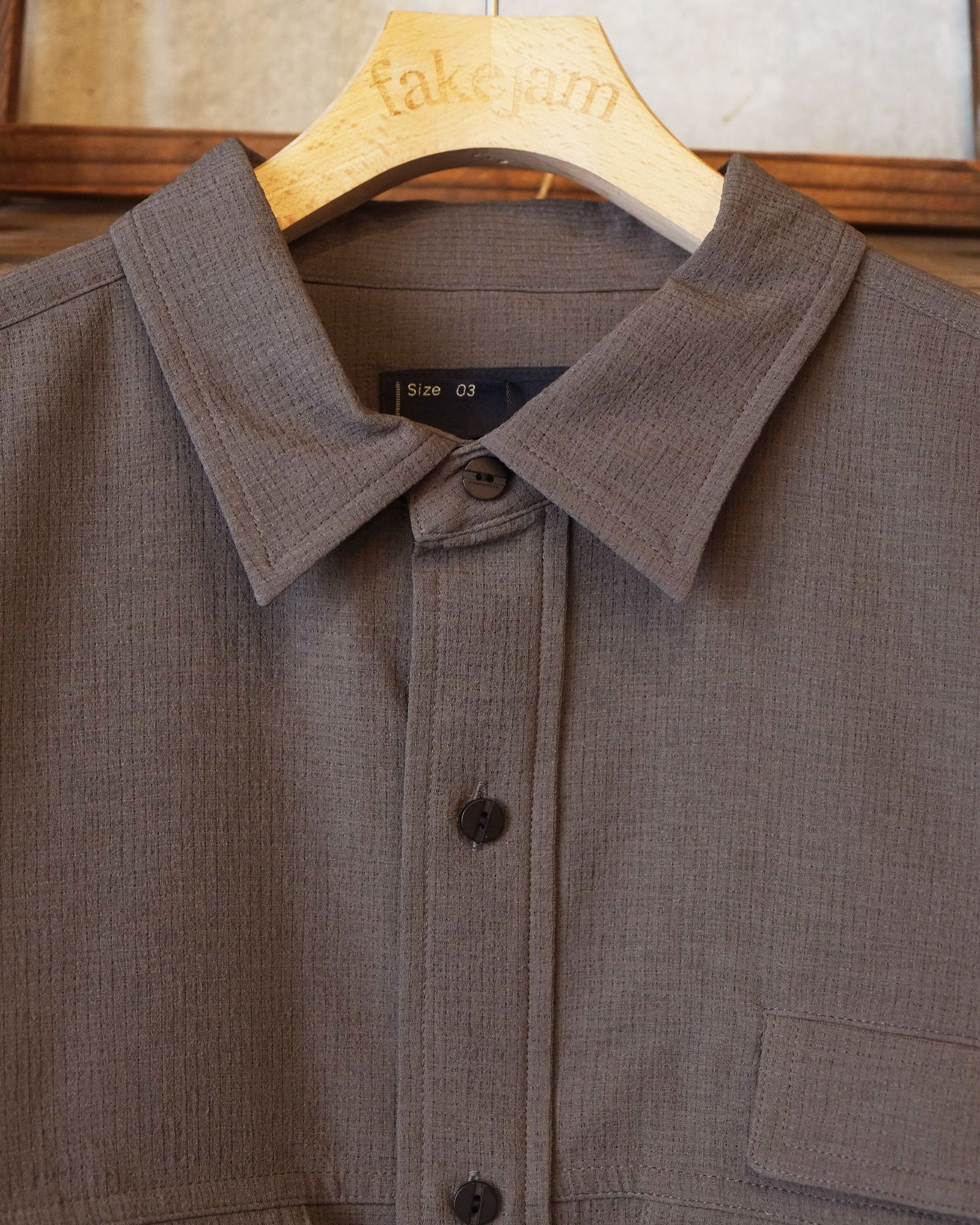Breathable Linen Luggage L/S SH / ロングスリーブ シャツ / グレー / MW-SH26102
