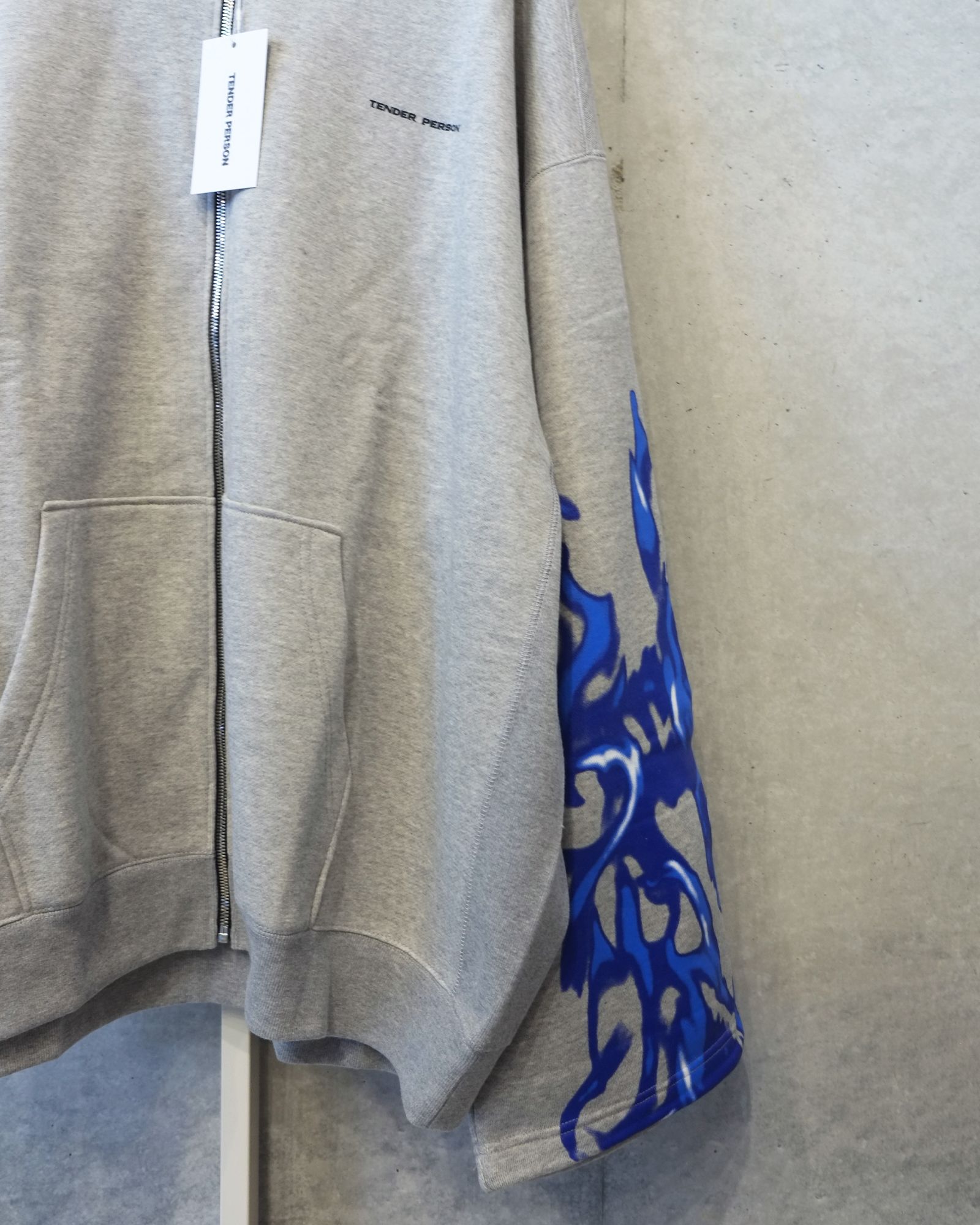 Flame Pettern Zipup Hoodie