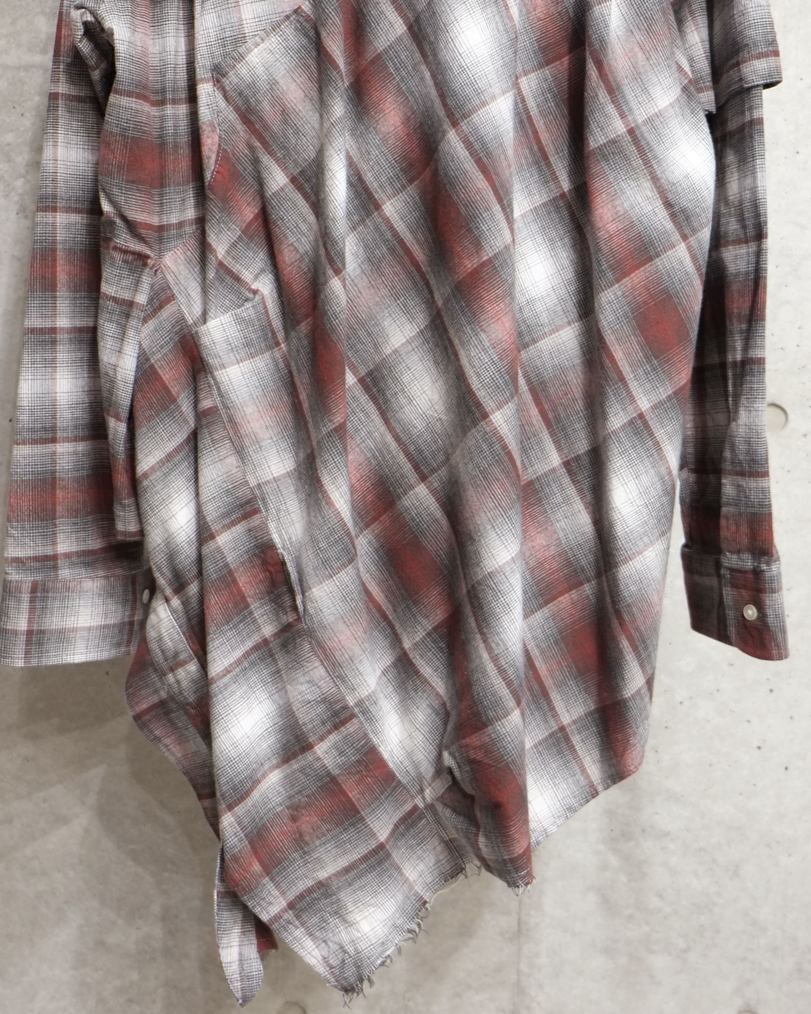 Deconstructed Ombre Check Shirt